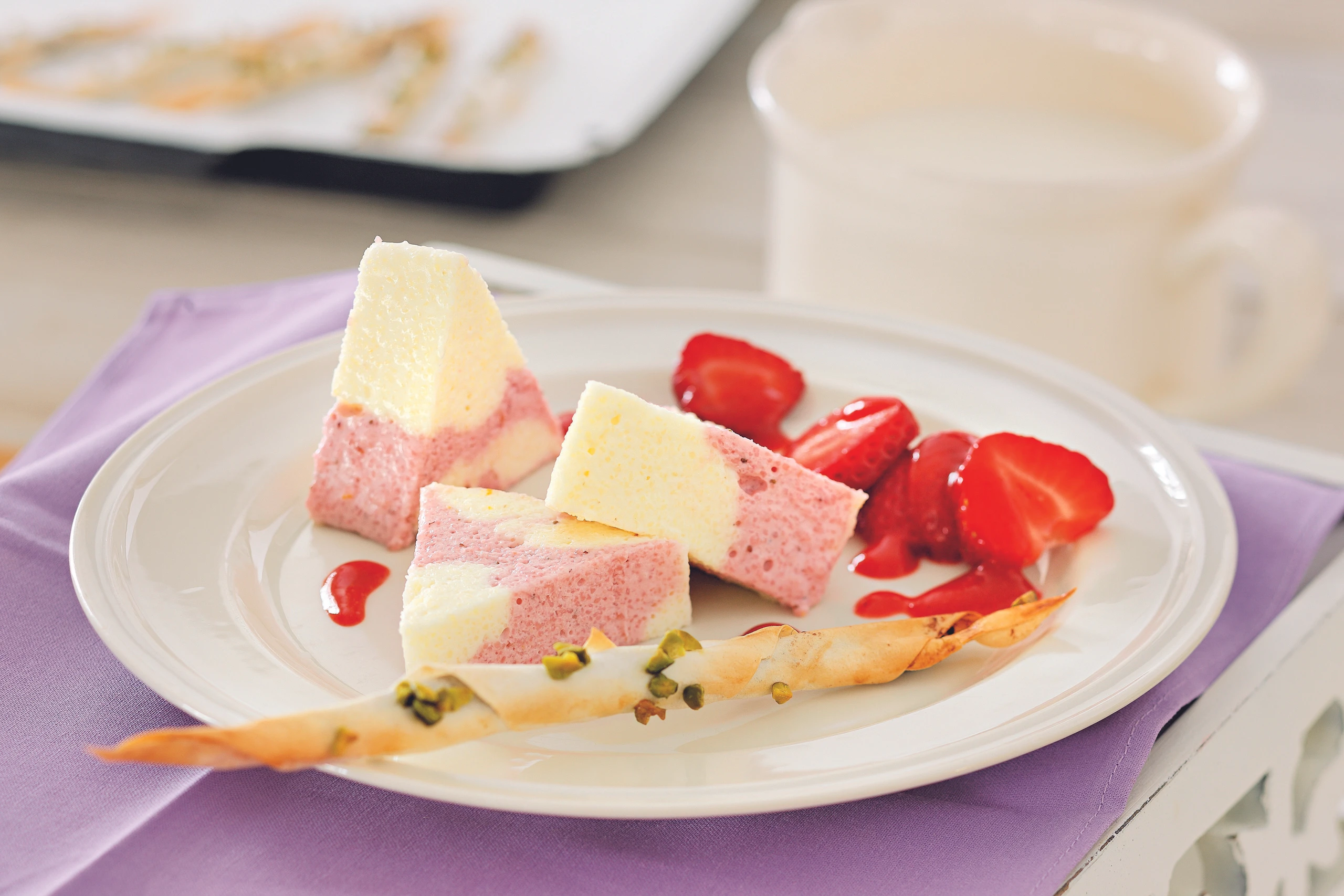 Marmorierter Grießflammeri