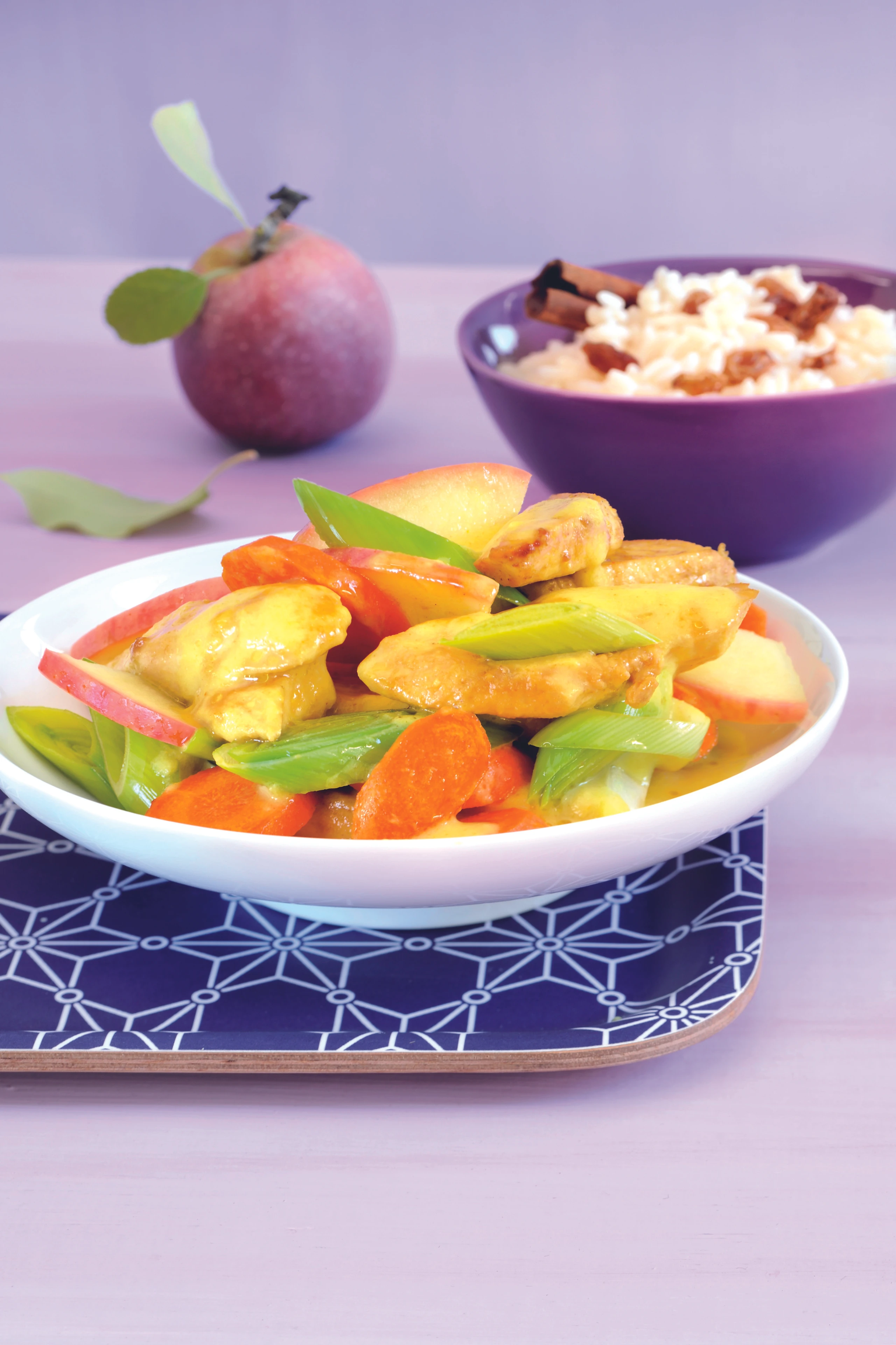 Hühner-Curry mit Äpfeln und Karotten