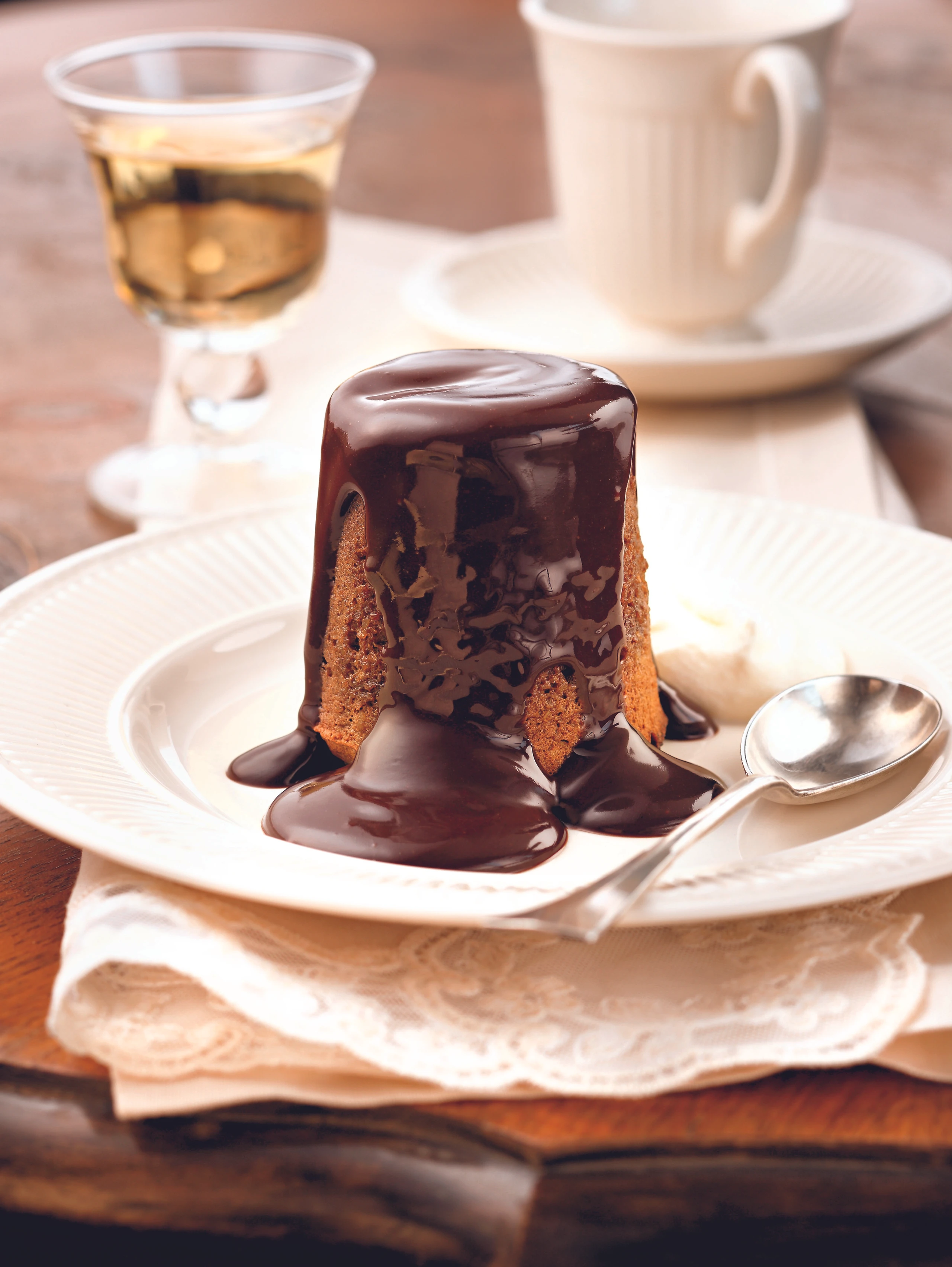 Schoko-Mandelauflauf aus dem Wasserbad