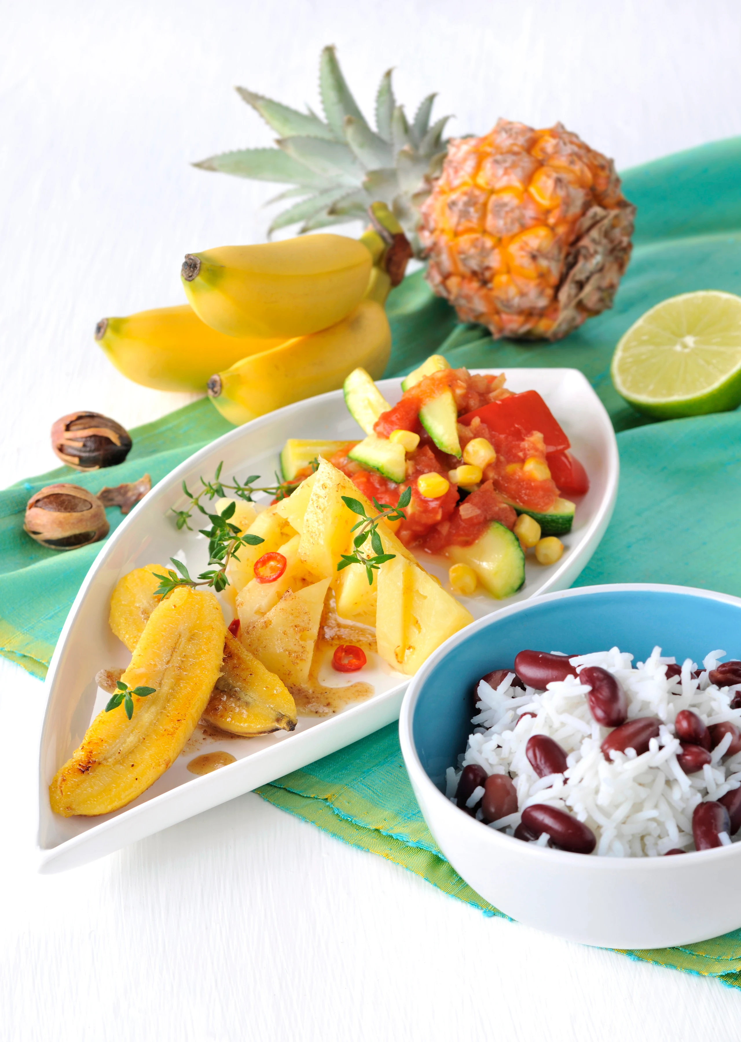 Karibisches Gemüse mit Früchten