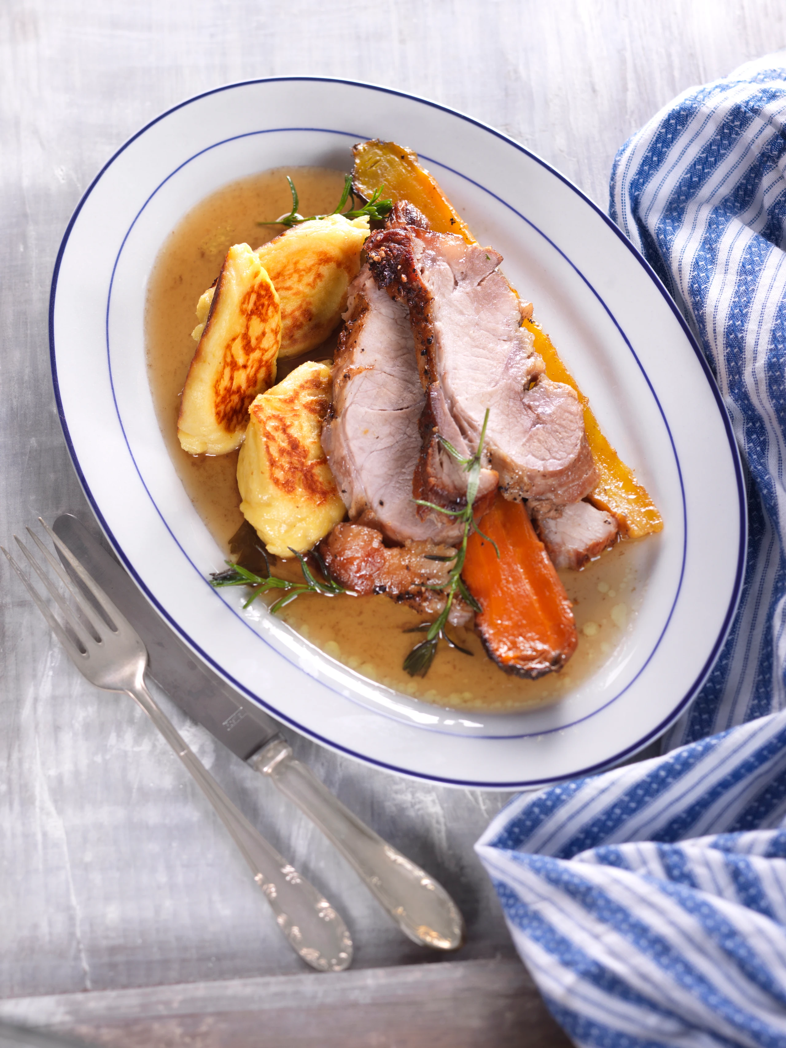 Schweinsnuss mit Schwarzbiersauce