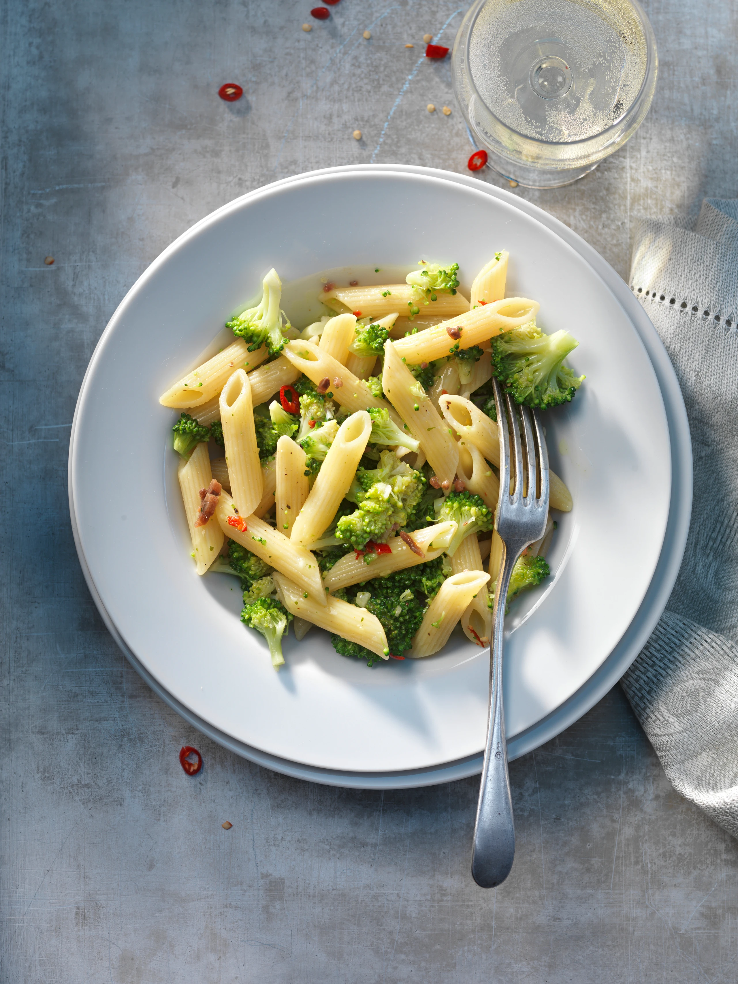Penne mit Brokkoli und Chili
