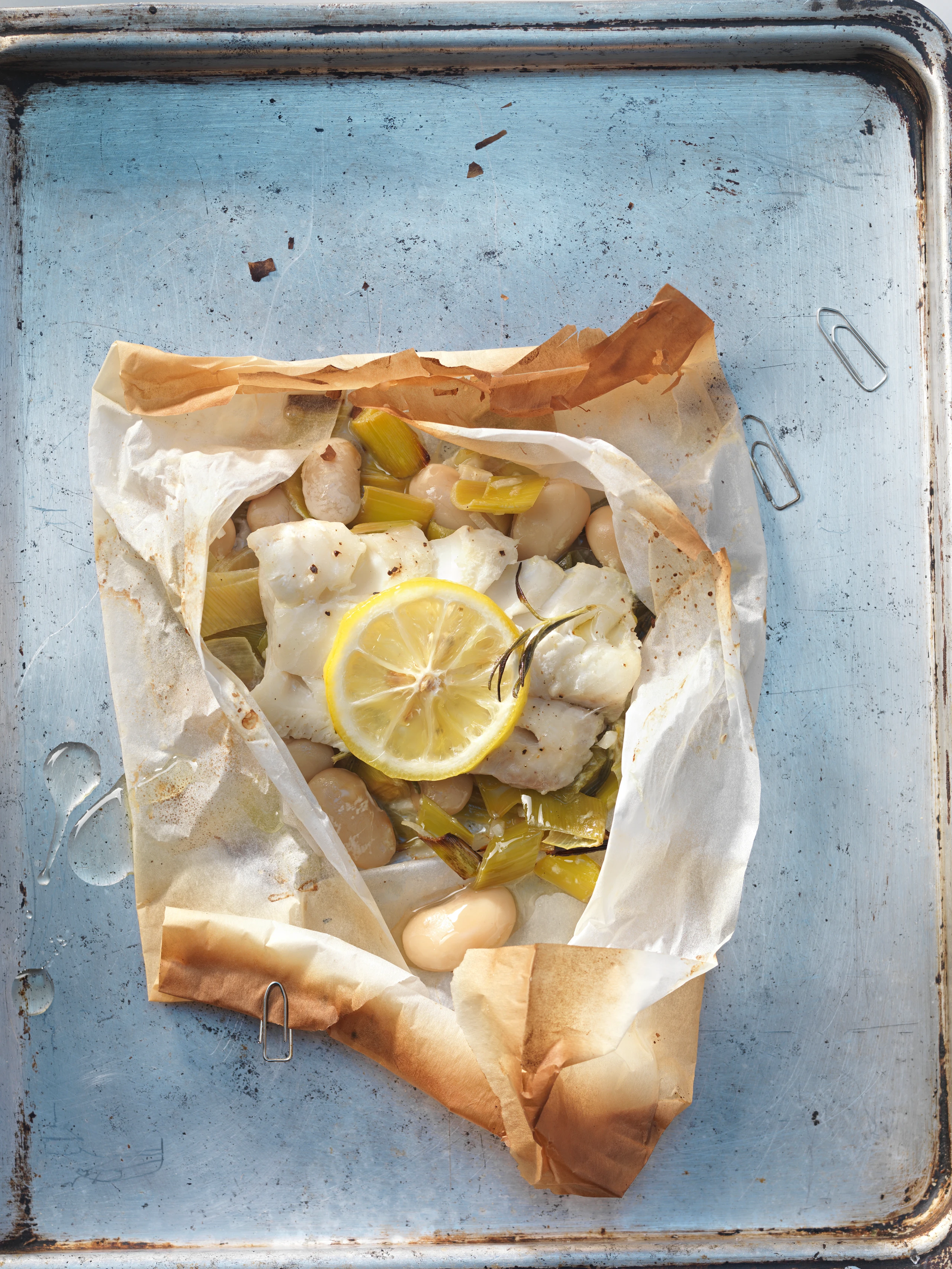 Wels in der Papillote