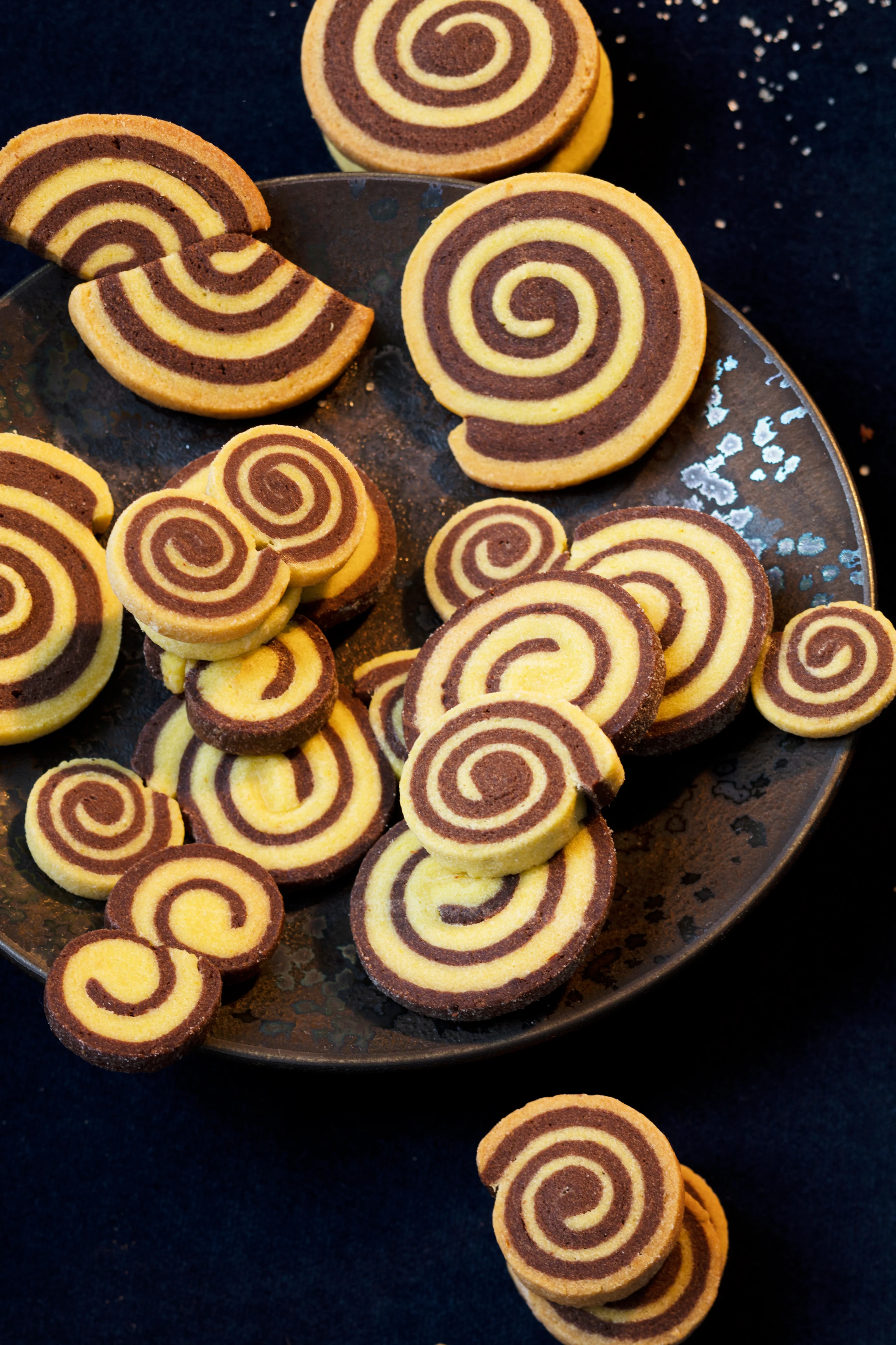 Schwarzweiß-Spiralen