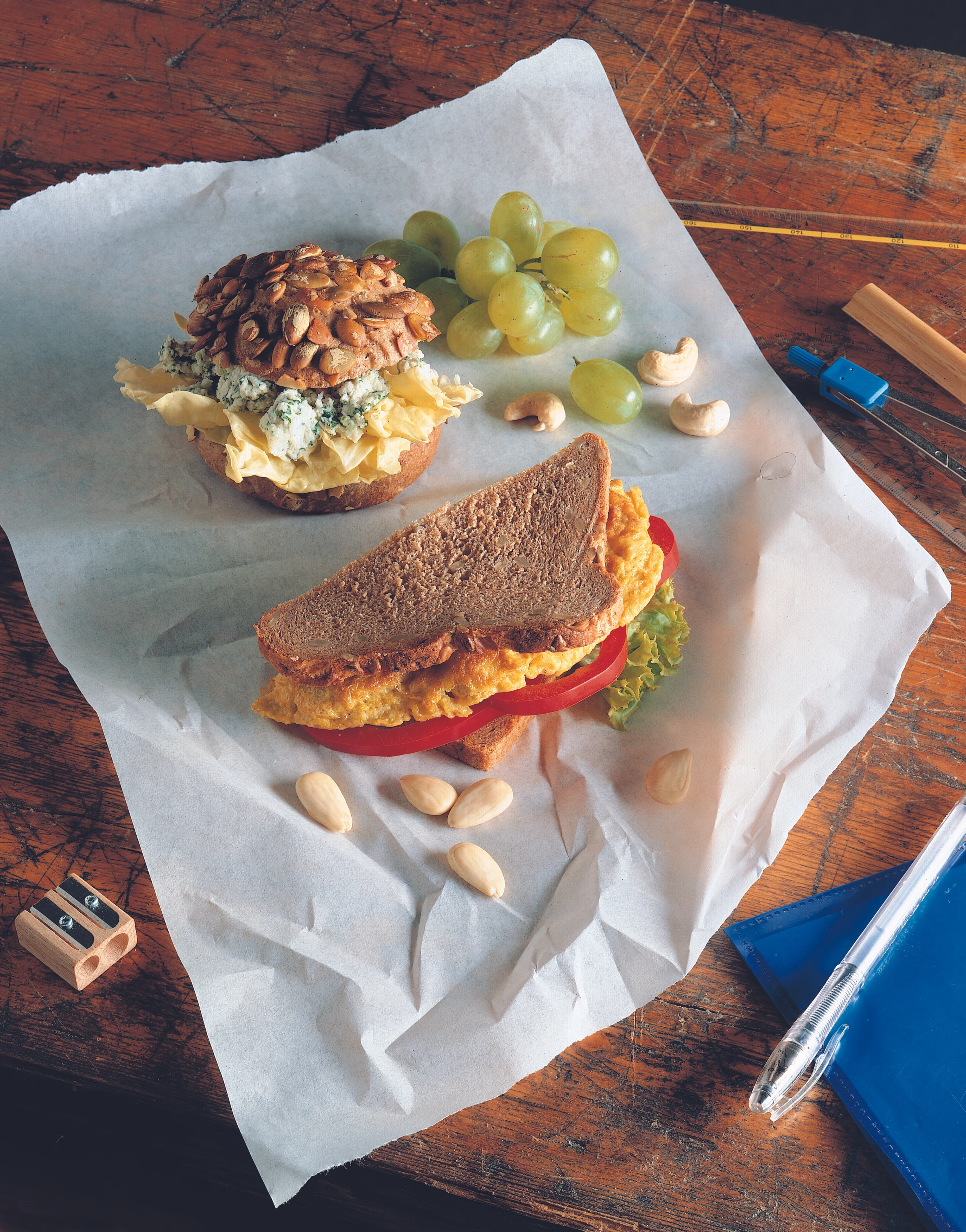 Erdäpfelomelett im Vollkornbrot