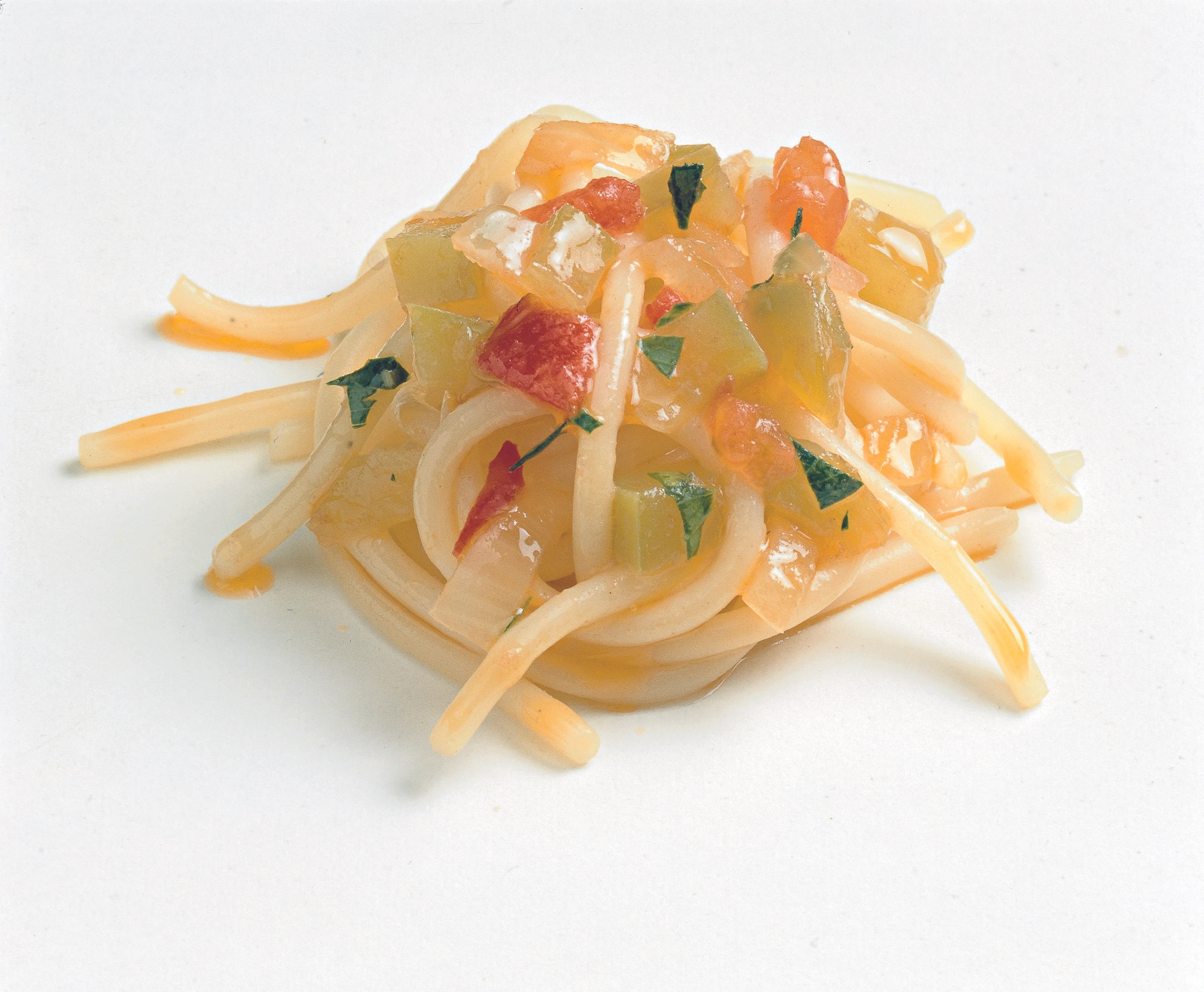 Spaghetti mit Paprika und Sardellen