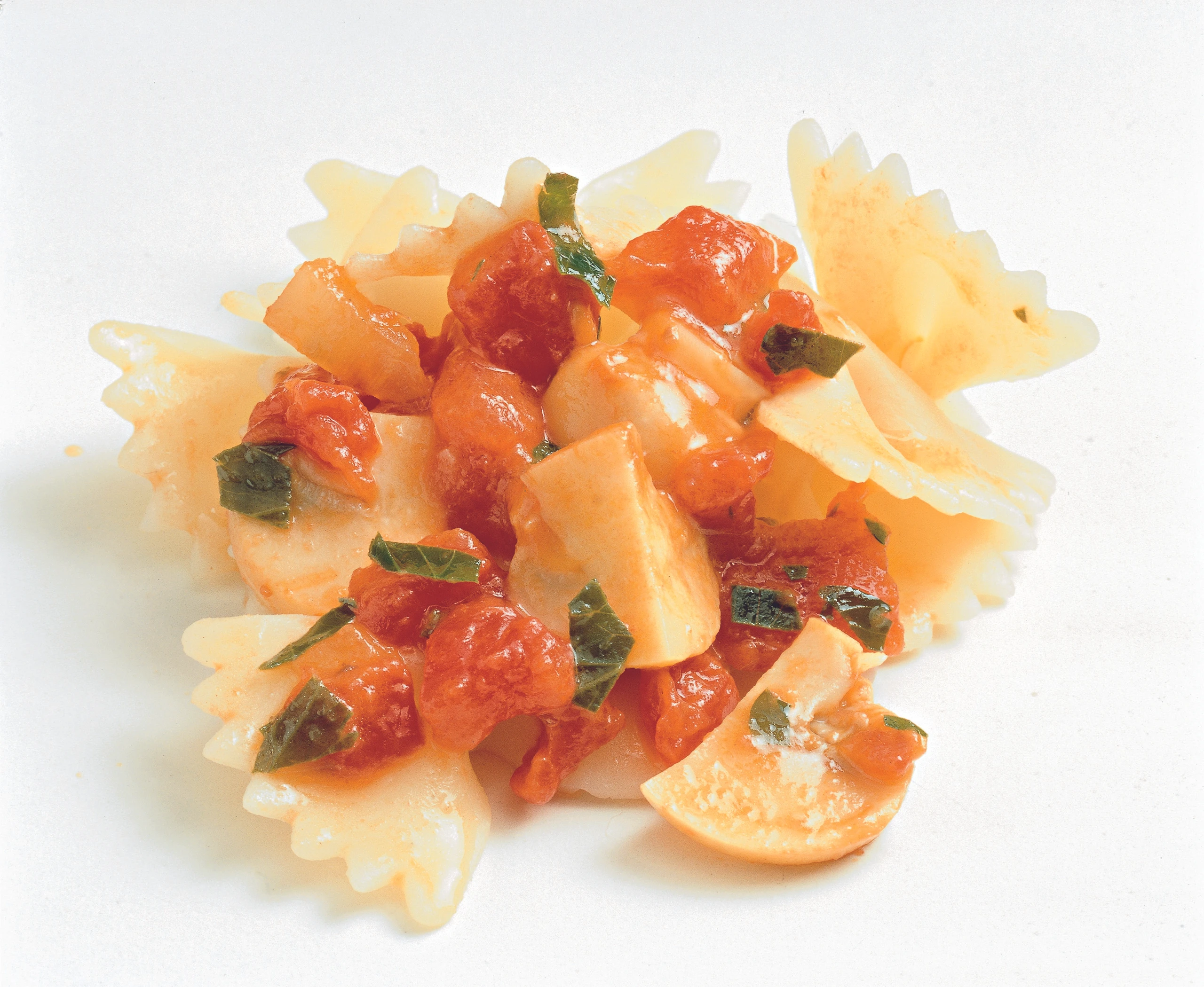 Farfalle mit Champignons und Paradeissauce