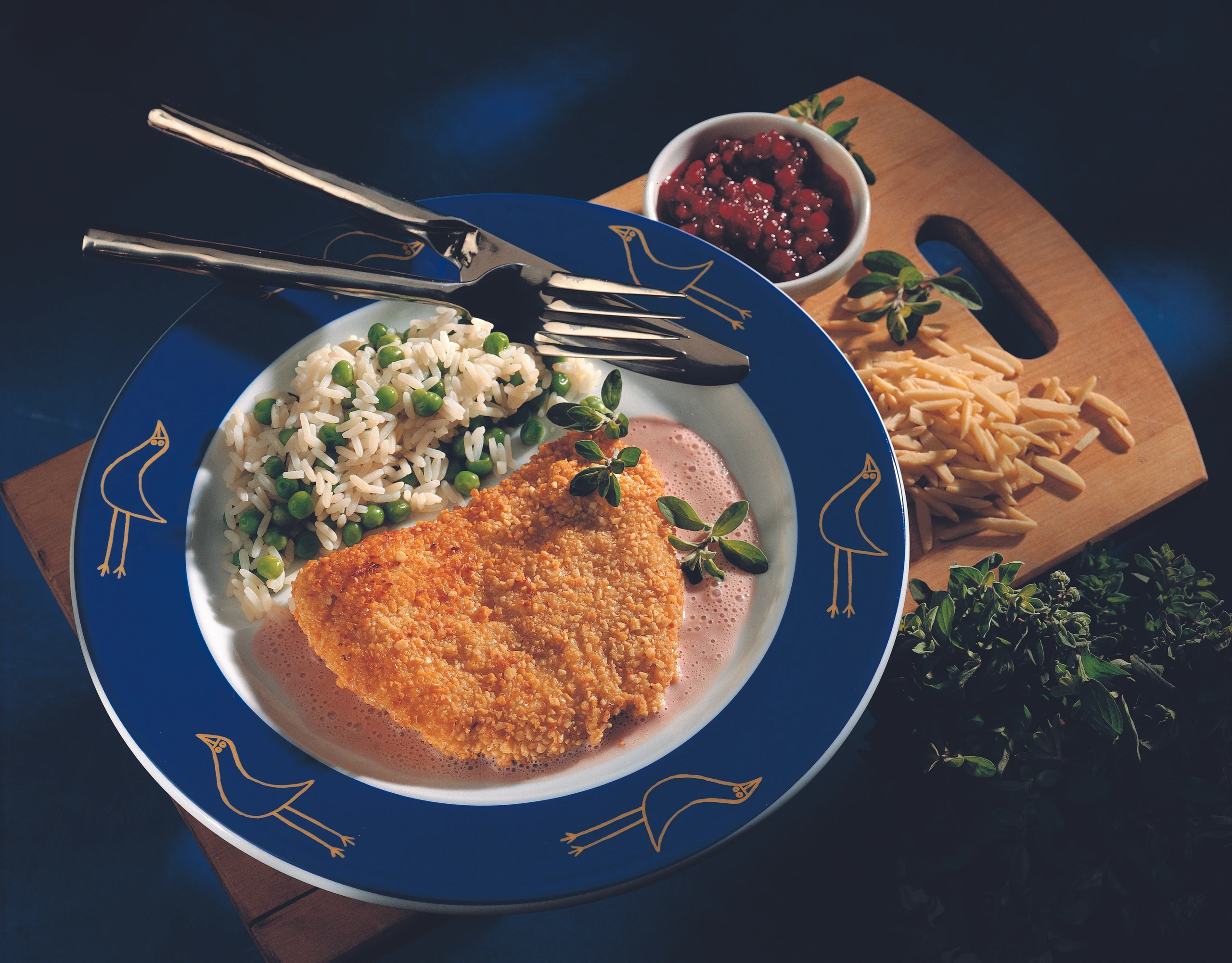 Kalbsschnitzel mit Mandelpanier