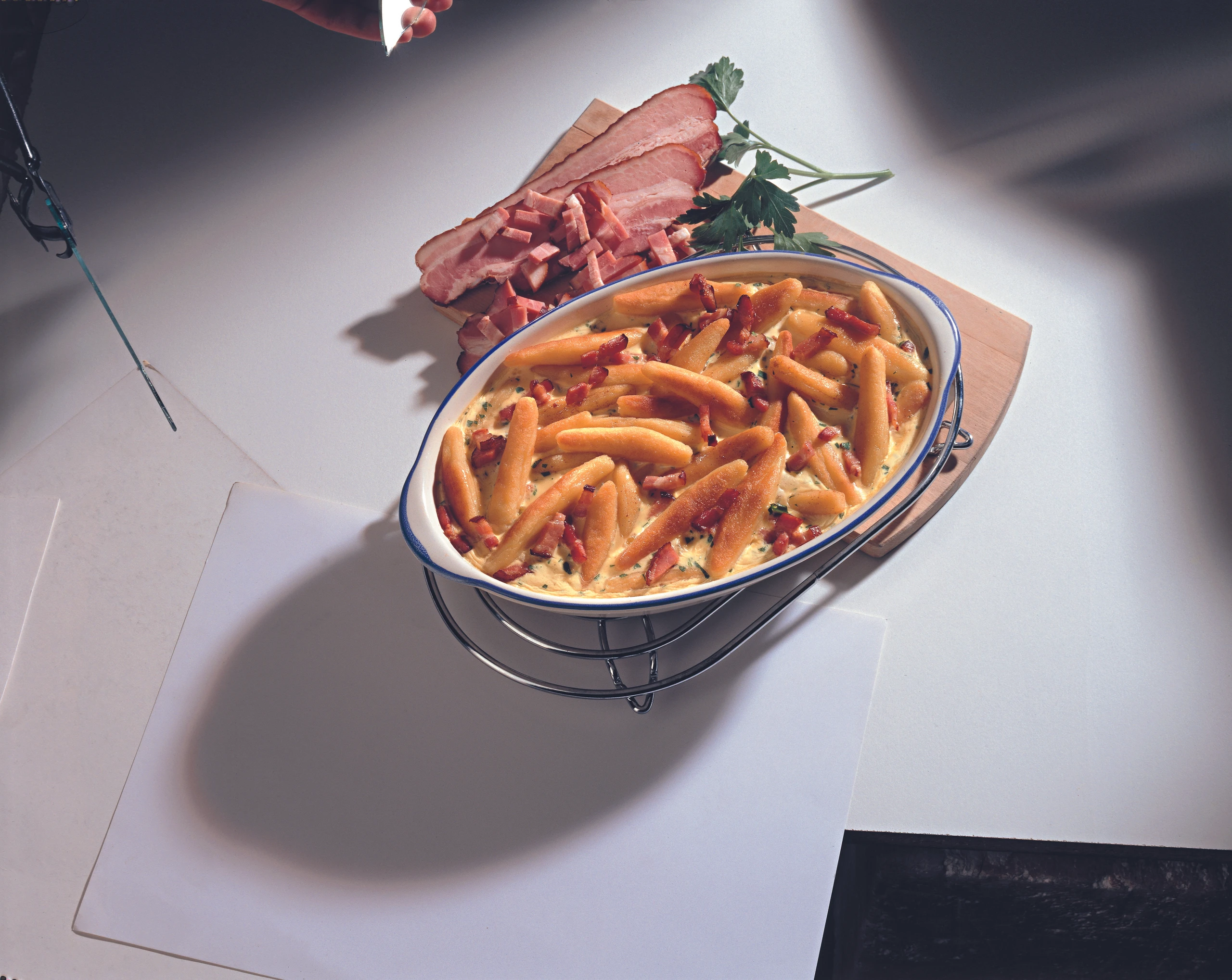 Erdäpfel-Speck-Nudeln