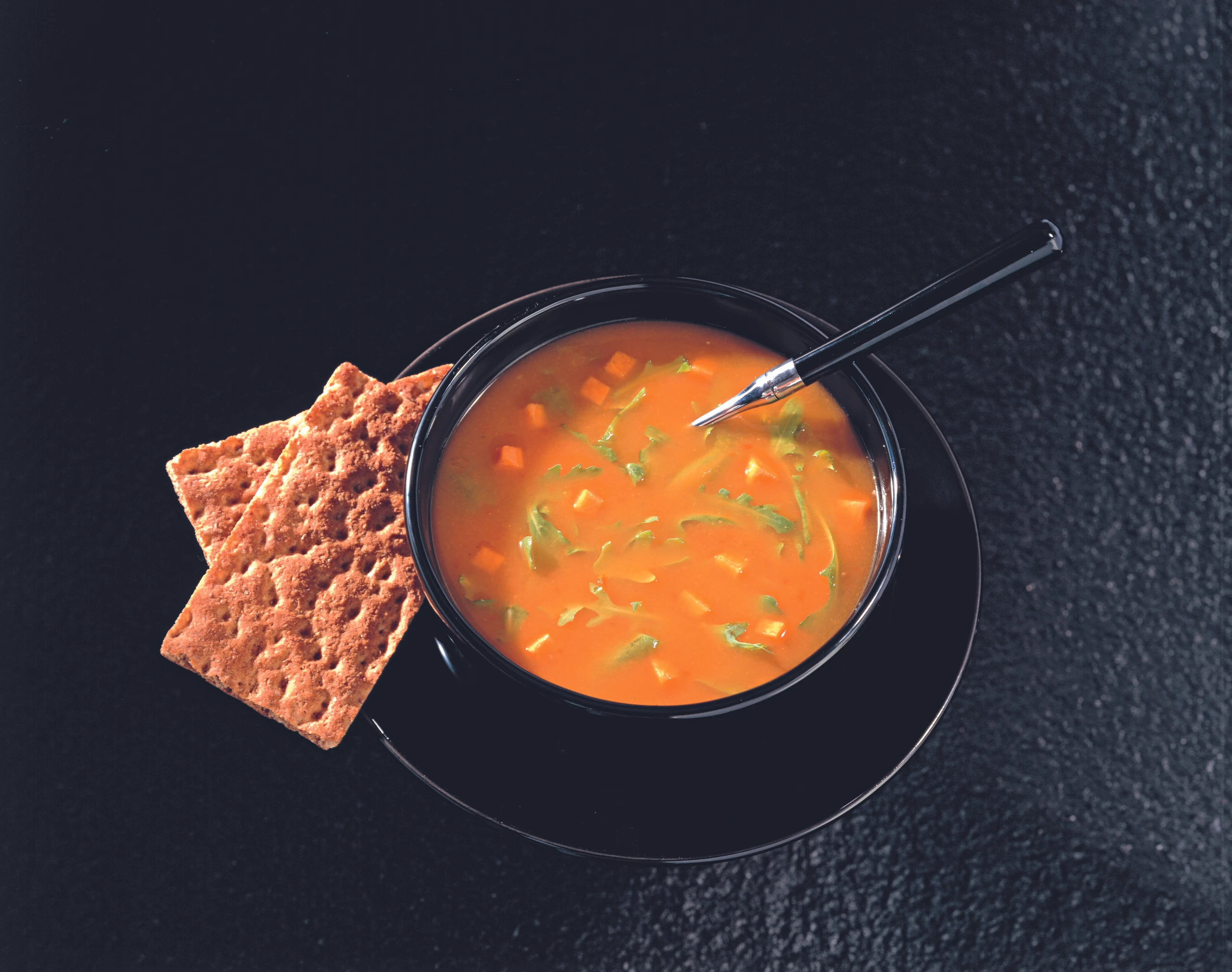 Kürbissuppe mit Paradeisern