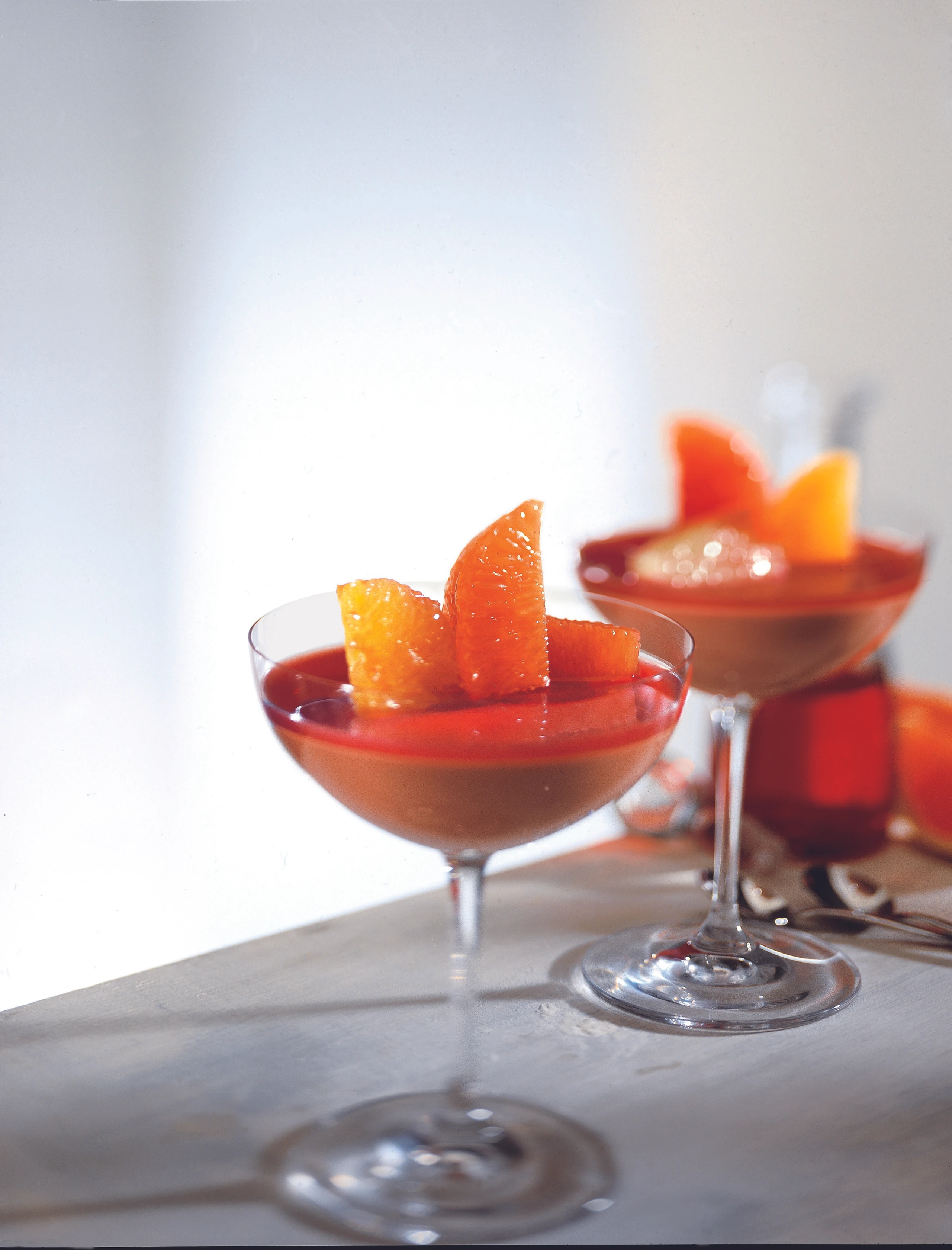 Nougatcreme mit Grapefruits und Campari-Orange