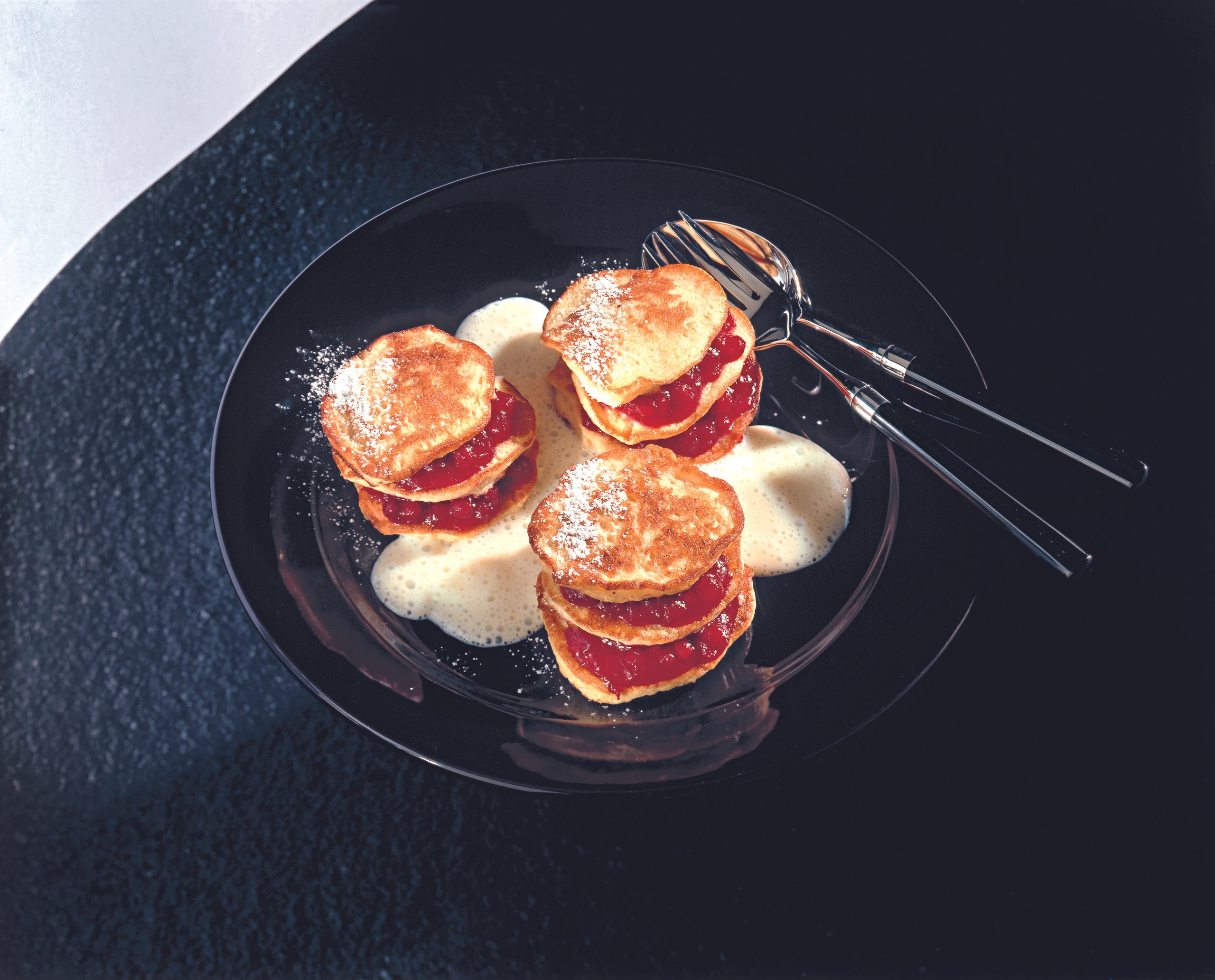 Apfelplätzchen mit Preiselbeeren