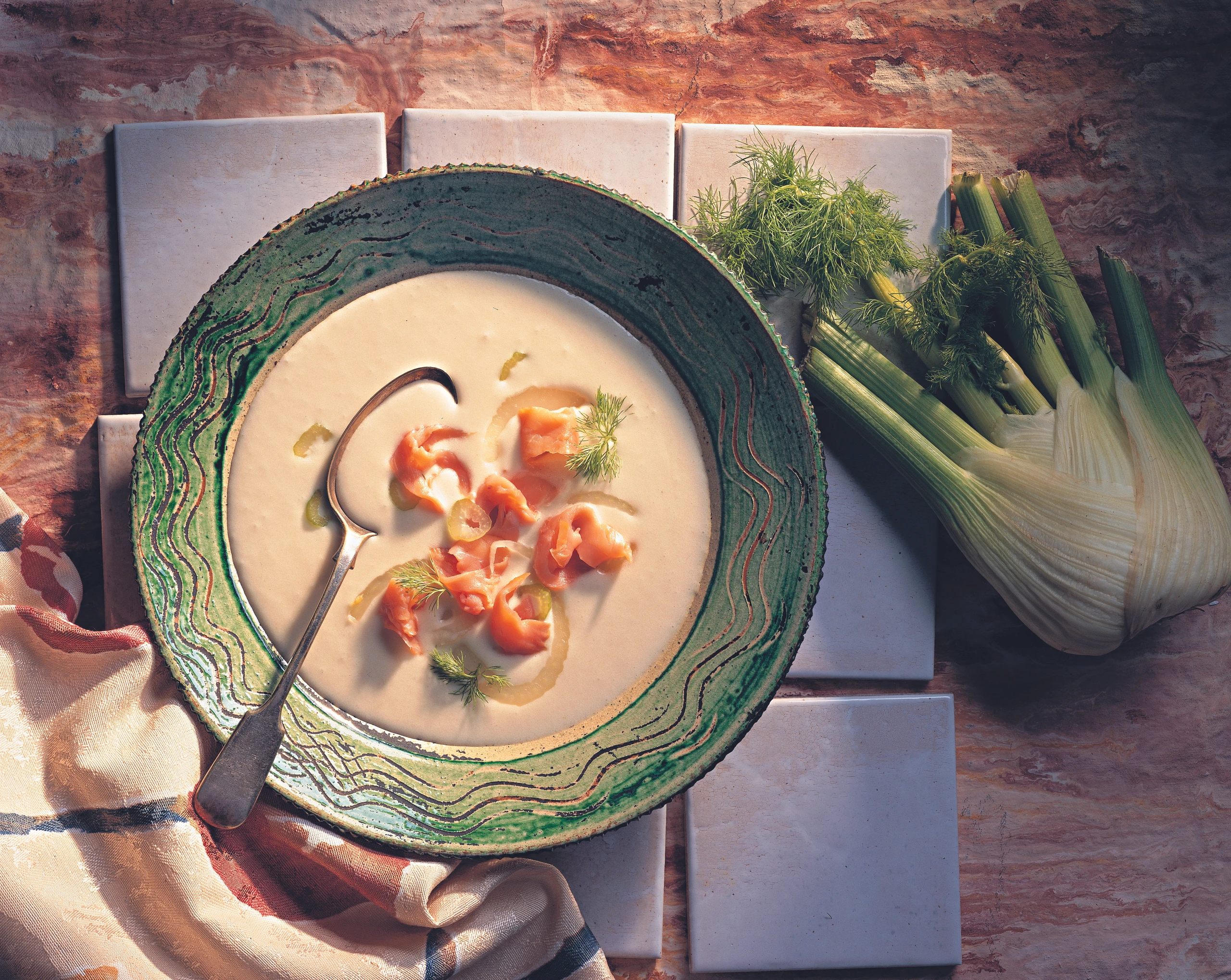 Fenchelsuppe mit Räucherlachs