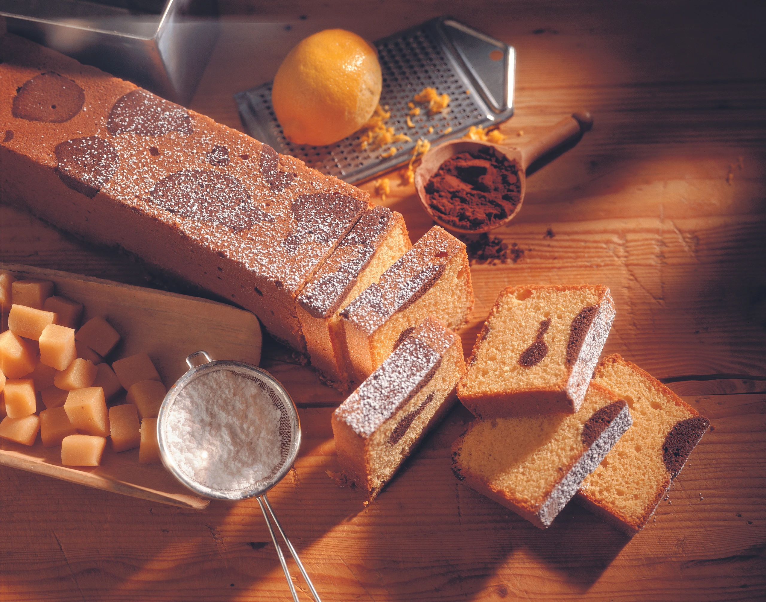 Marmorkuchen mit Marzipan