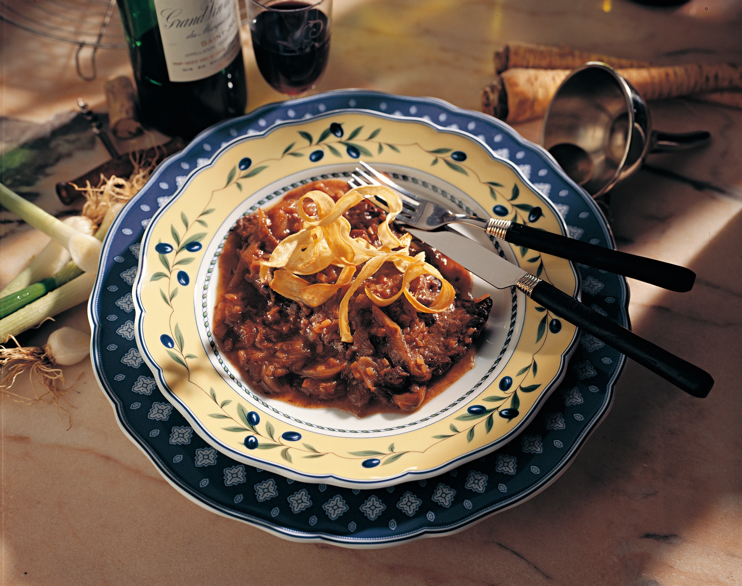 Gedünstete Rindsschnitzel