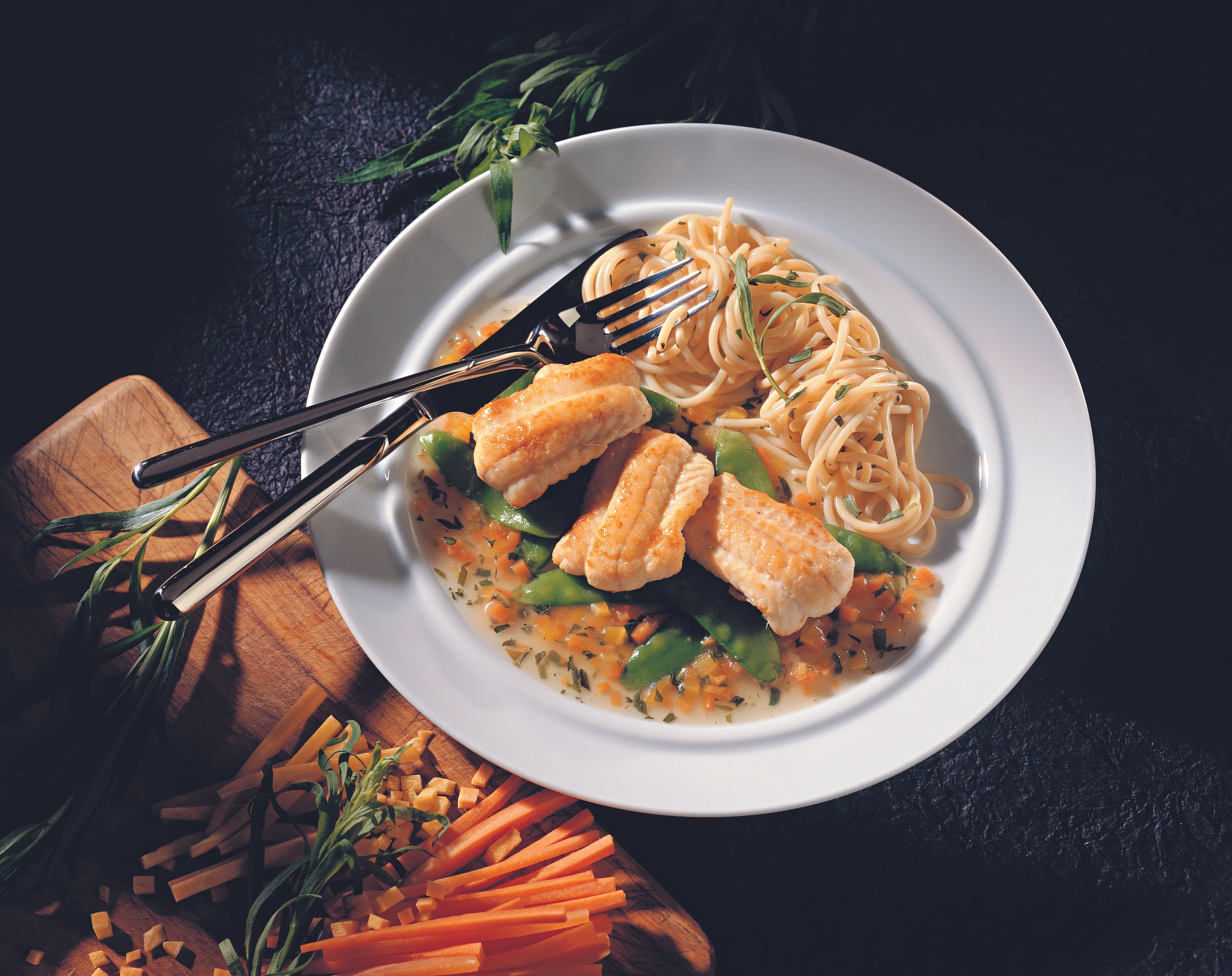 Seezungenfilets mit Estragonsauce