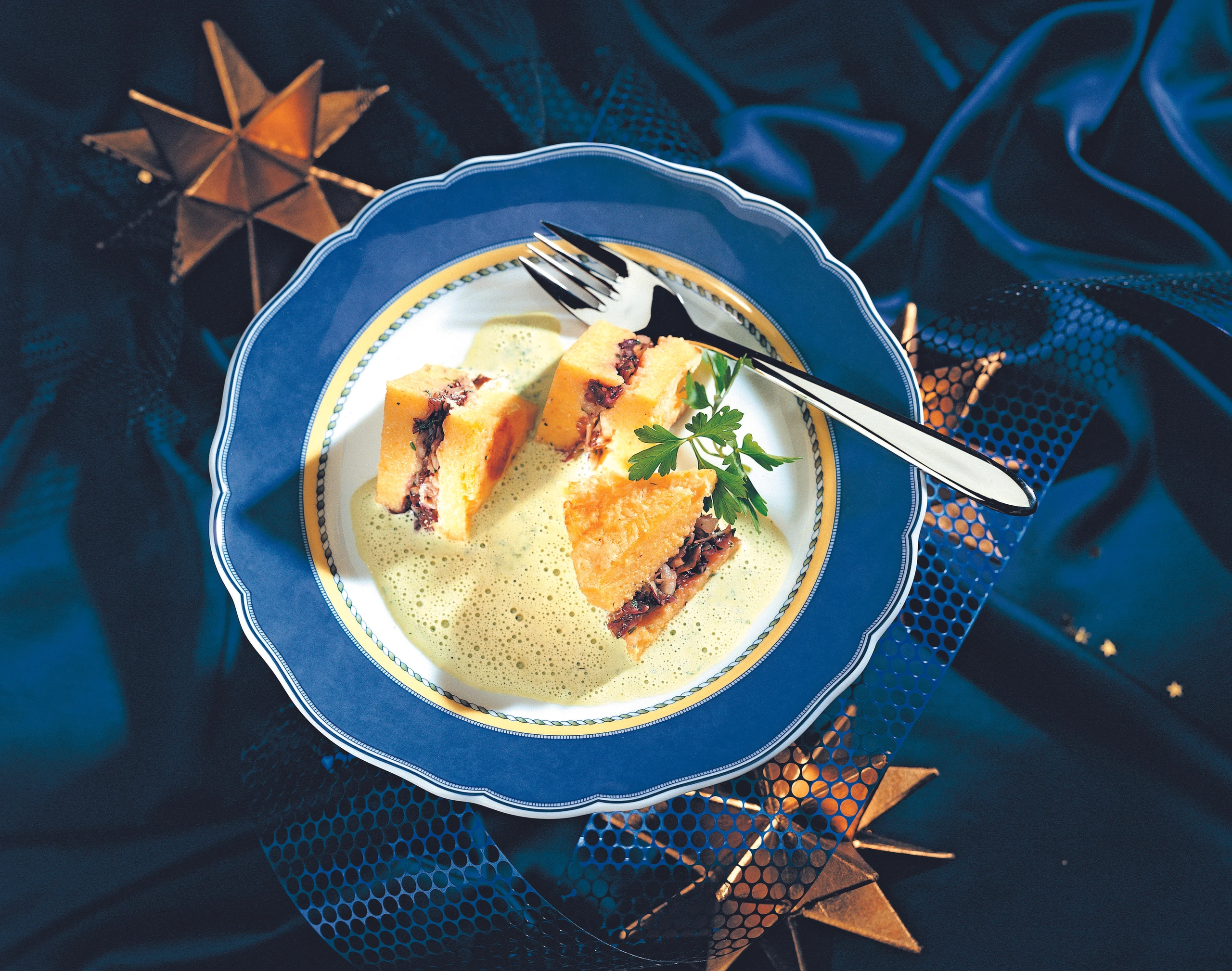 Polenta-Auflauf mit Chicorée und Radicchio