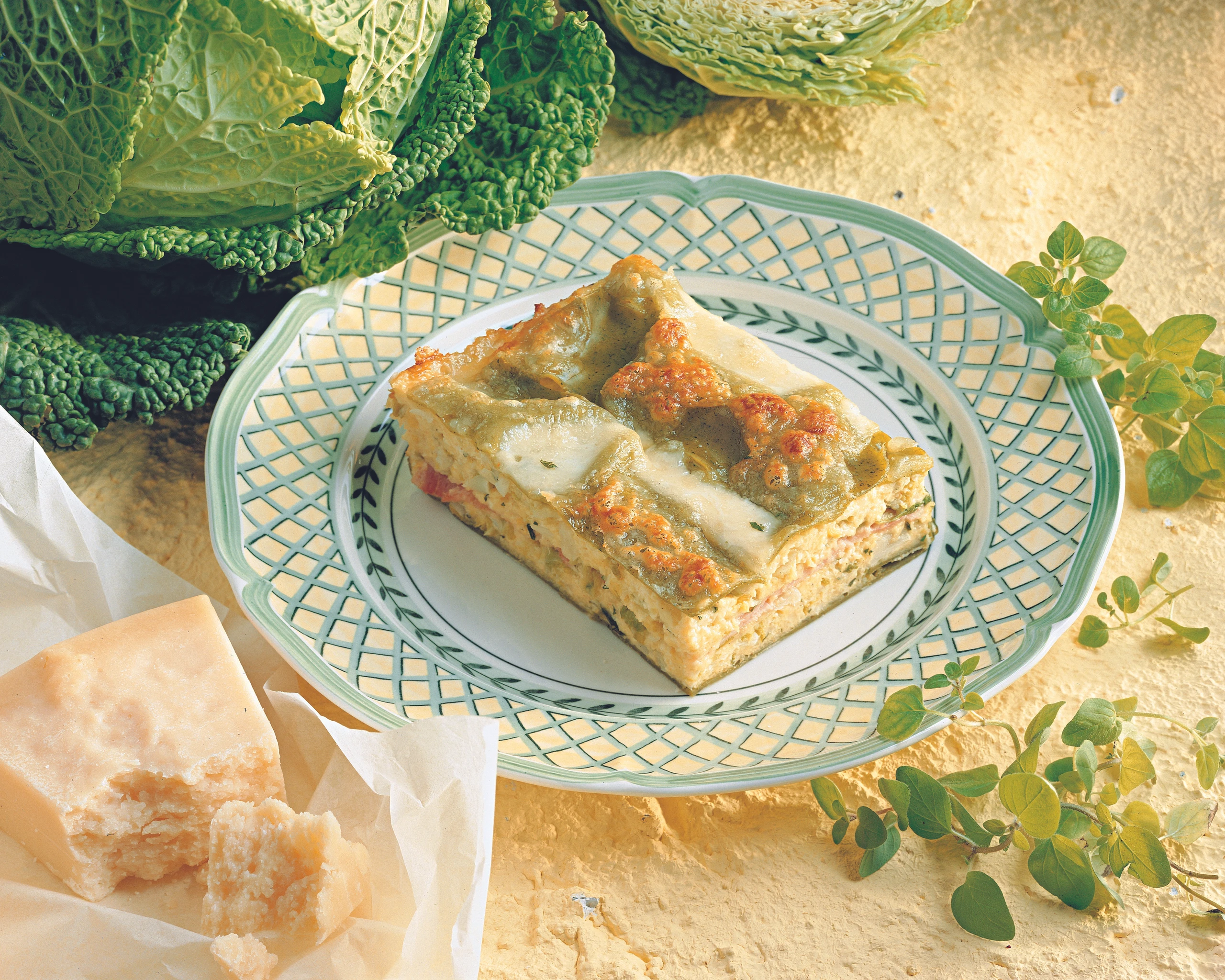 Kohl-Lasagne mit Schinken