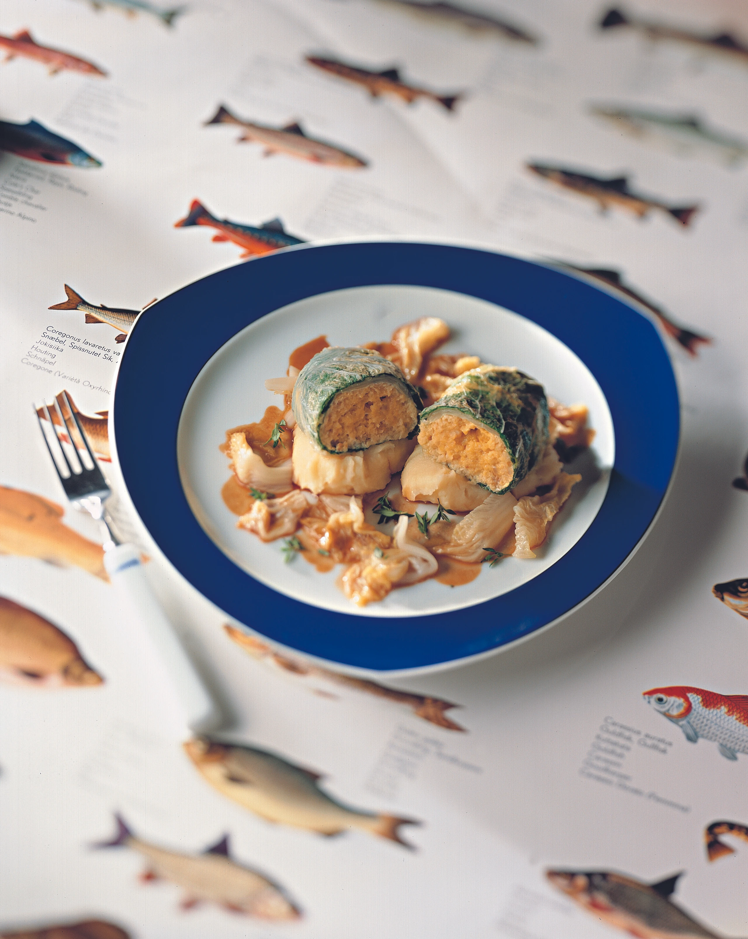 Schollepasteten in Chinakohl