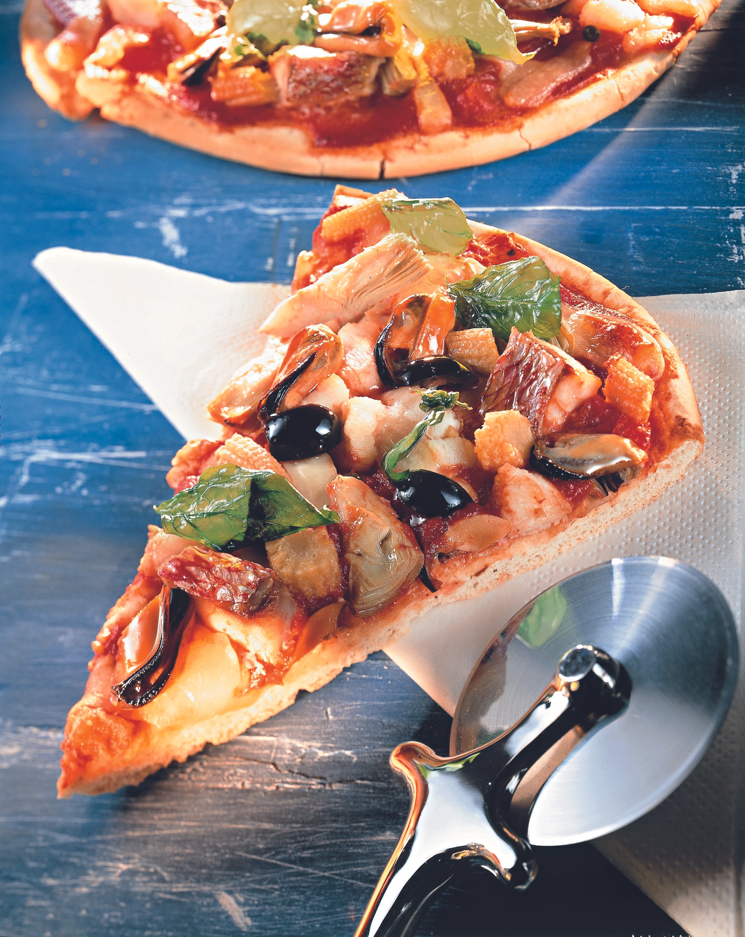 Pizza mit Meeresfrüchten