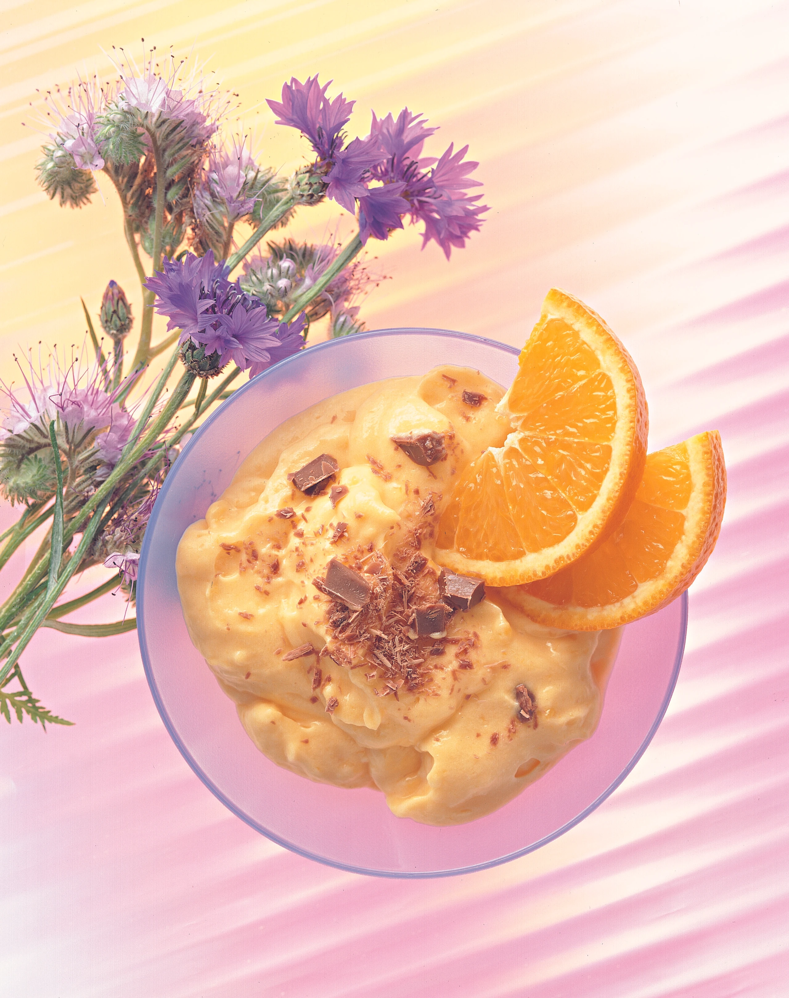 Orangen-Oberscreme mit Bitterschokolade