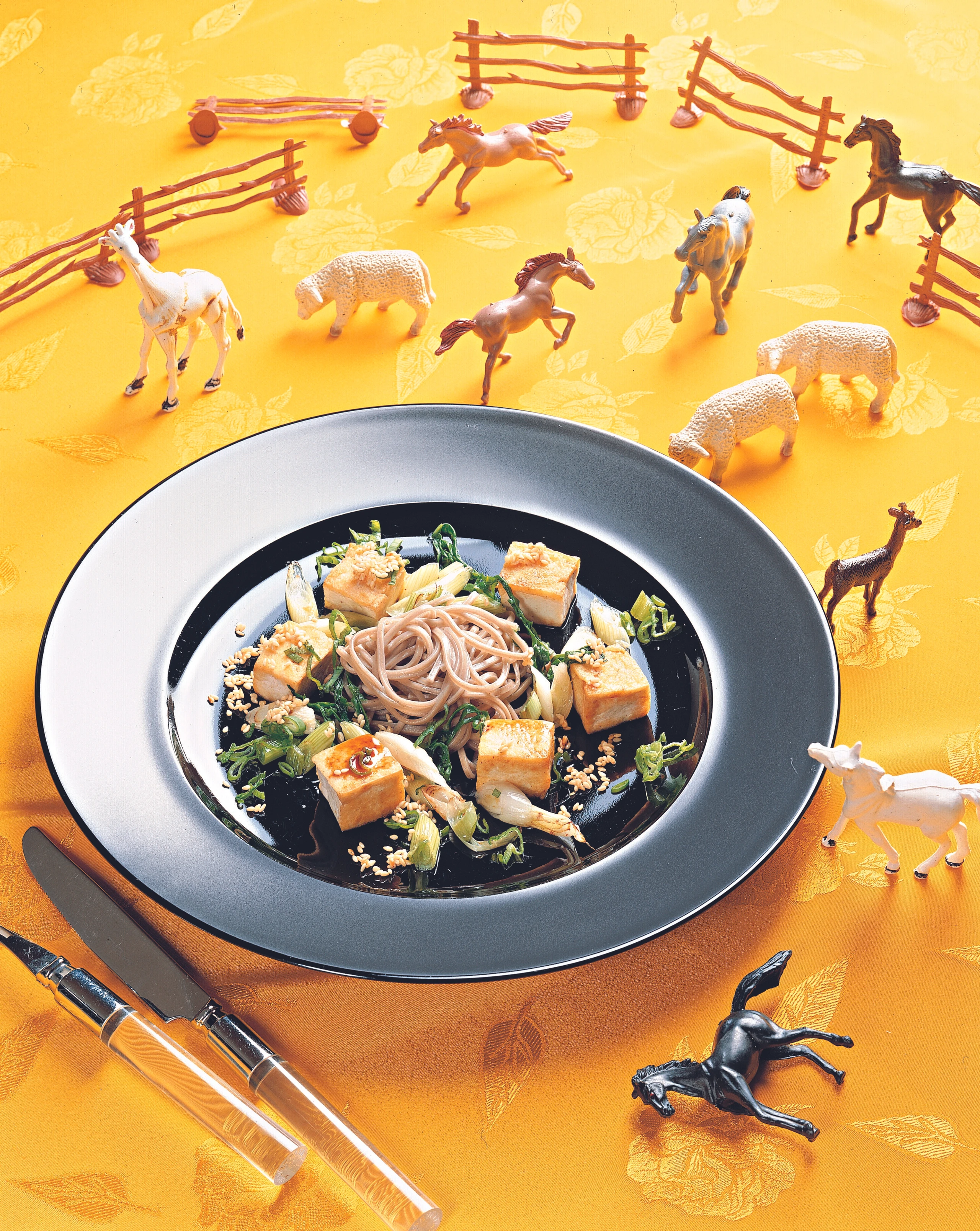 Buchweizennudeln mit Tofu