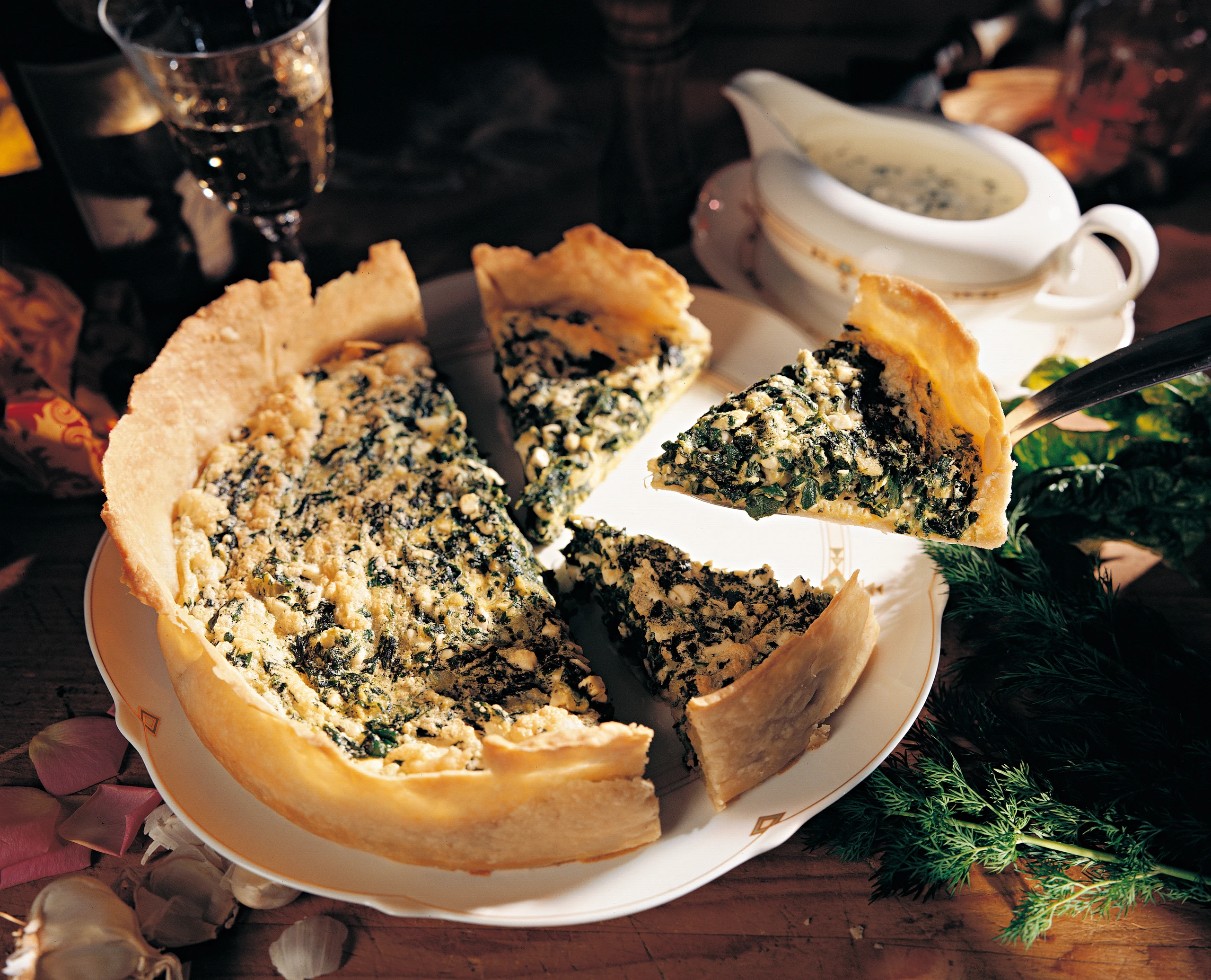 Spinatkuchen mit Schafkäse