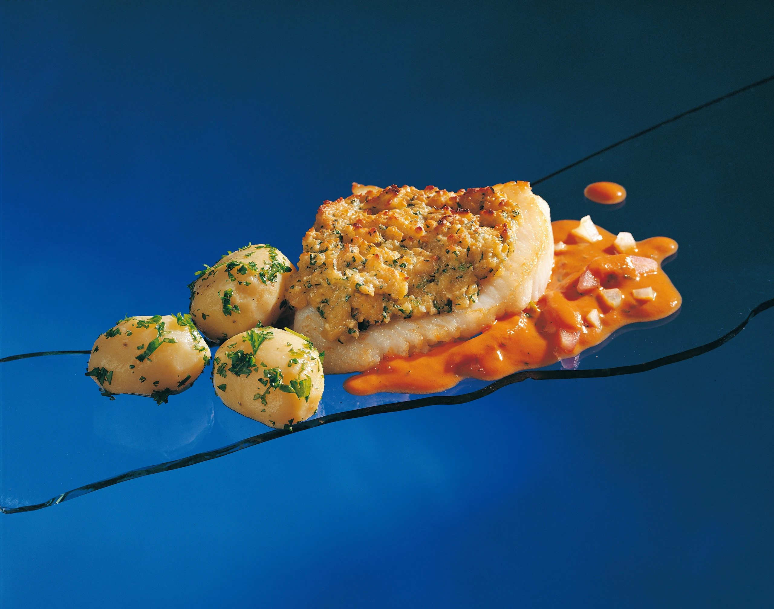 Heilbuttfilets mit Parmesan-Kruste