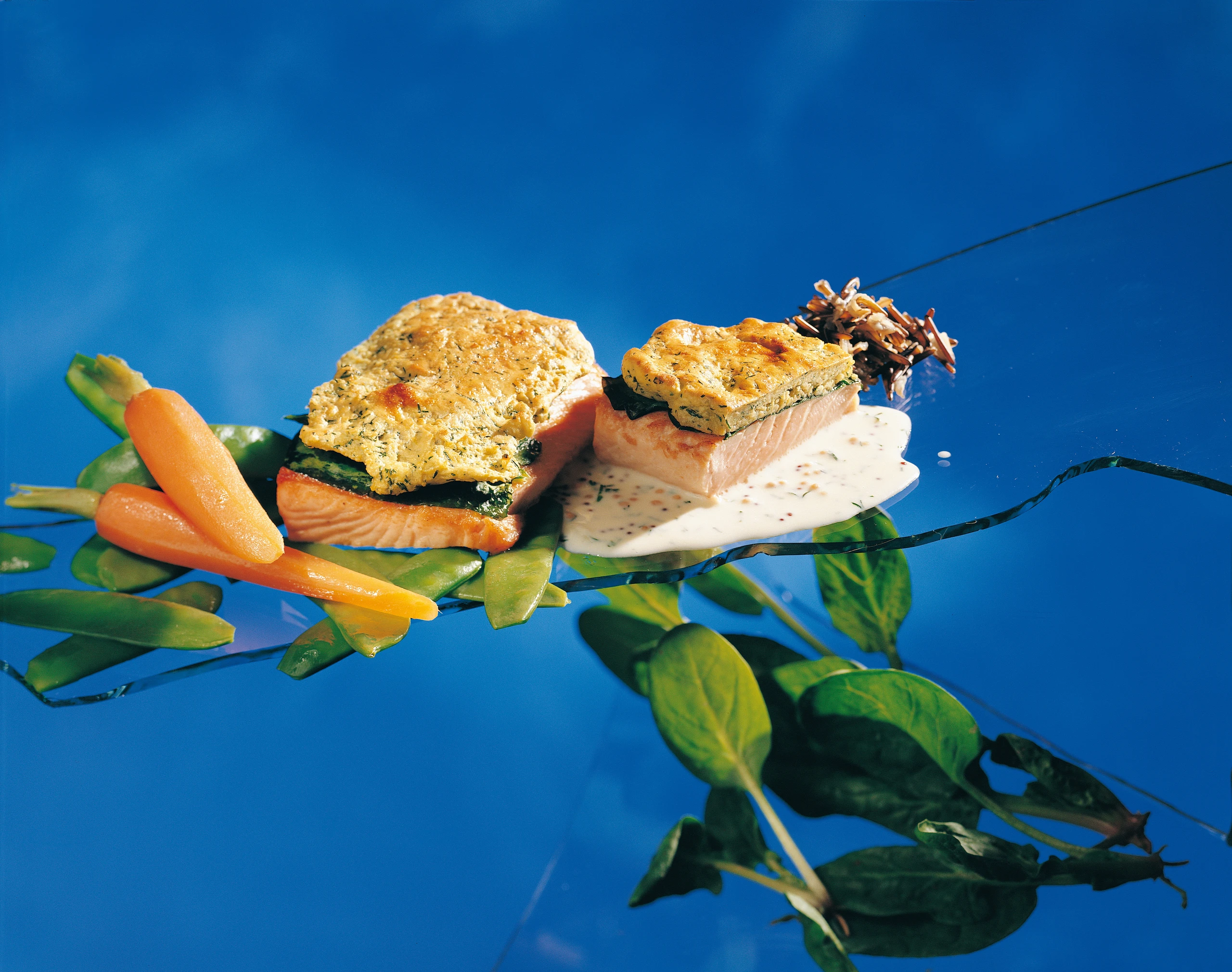 Lachsfilets mit Erdäpfel-Kren-Kruste