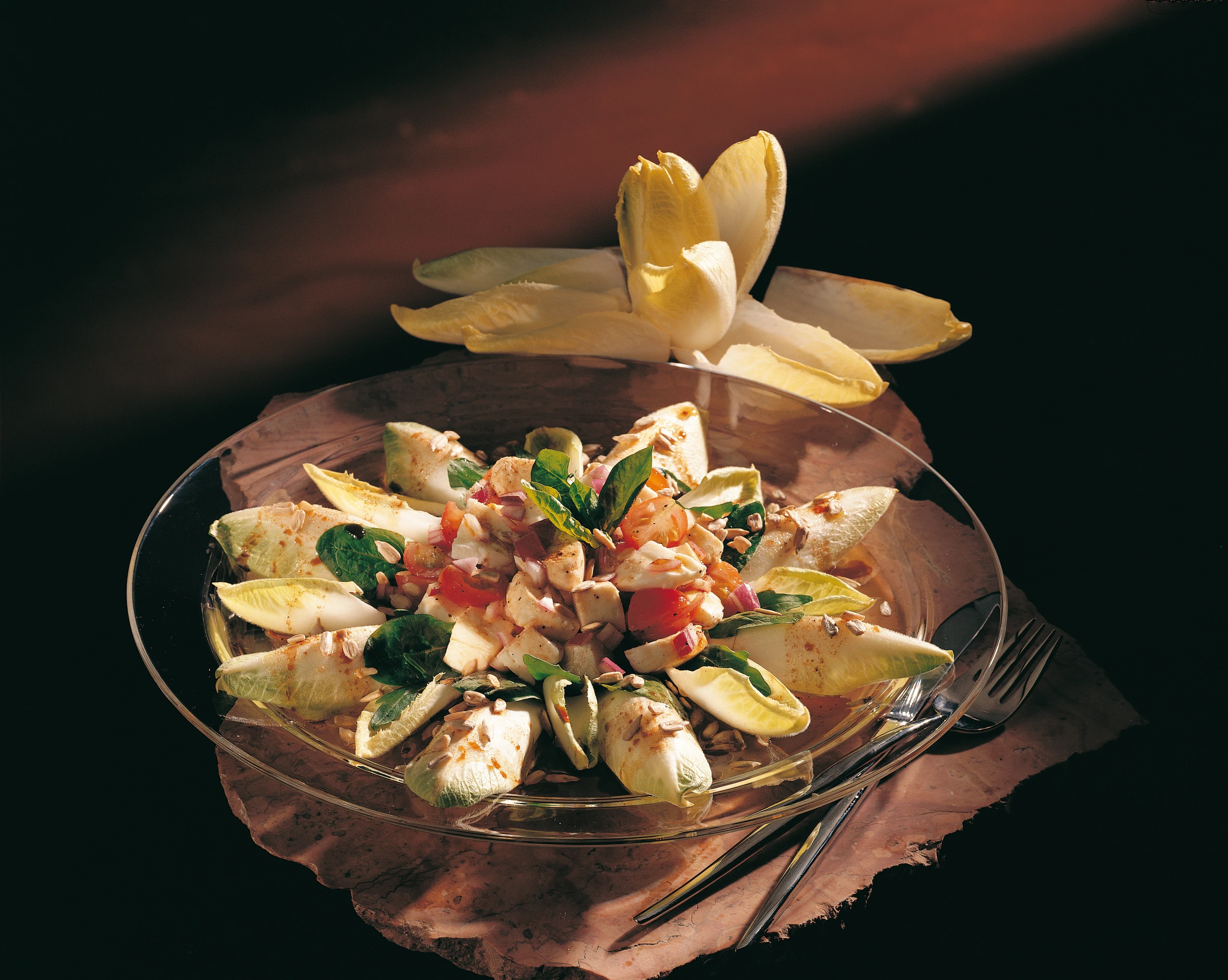 Chicoréesalat mit Blattspinat