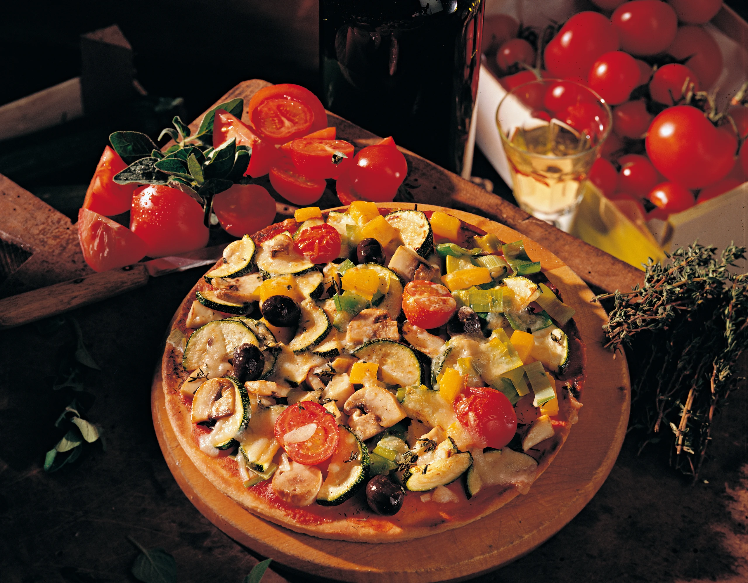 Mediterrane Gemüsepizza