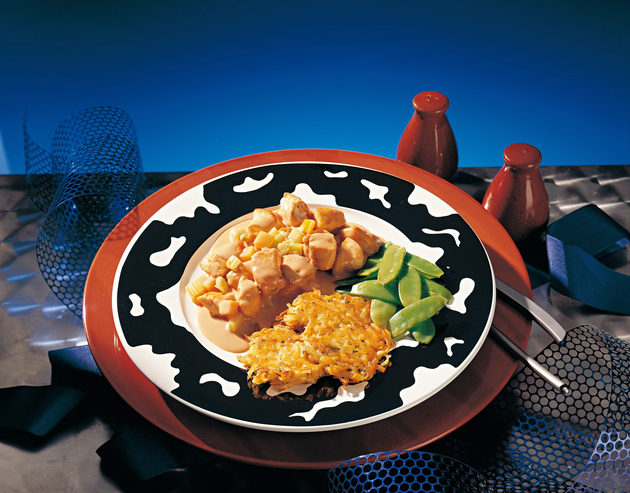 Hühnergeschnetzeltes mit Erdäpfel-Rösti