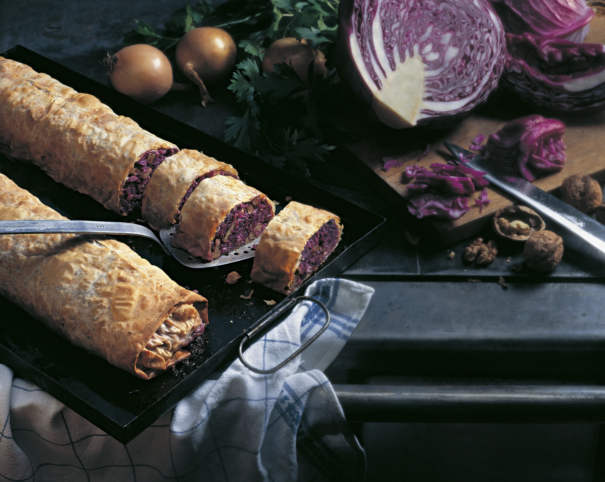 Rotkraut-Strudel