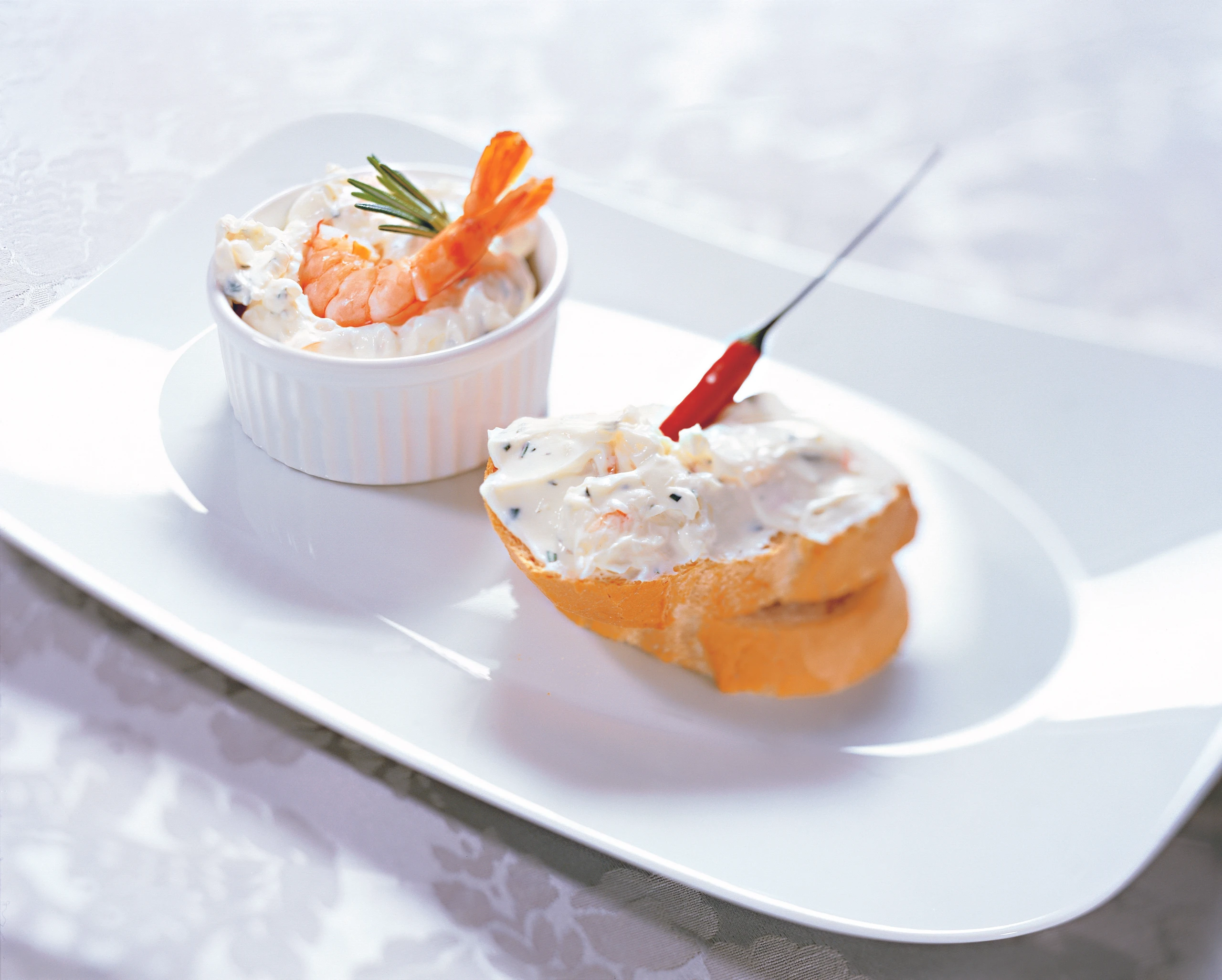 Frischkäseaufstrich mit Garnelen