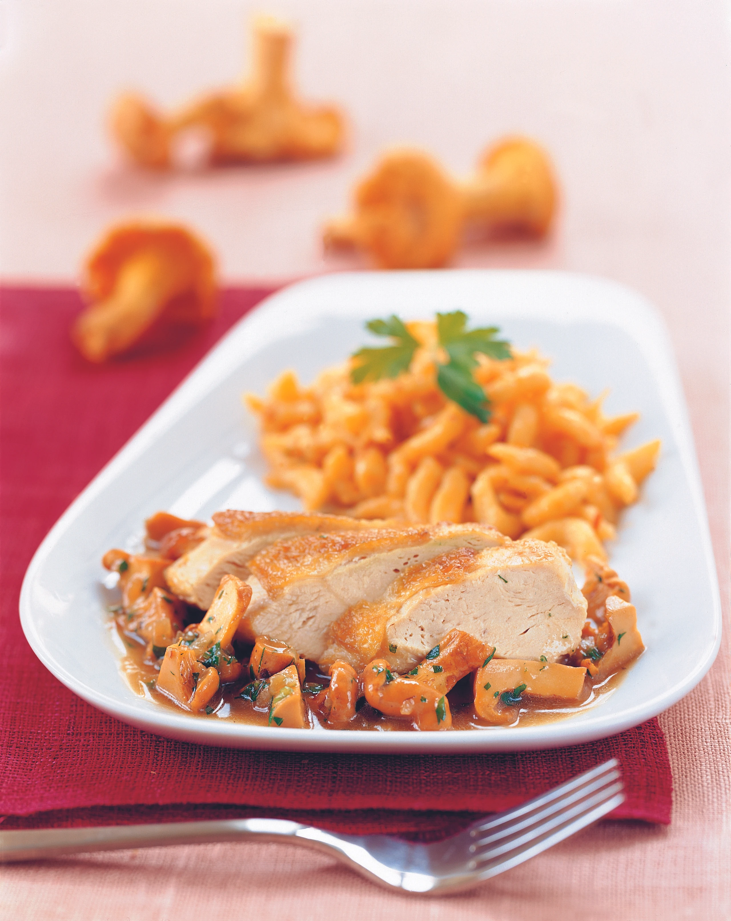 Hühnerfilet mit Eierschwammerln