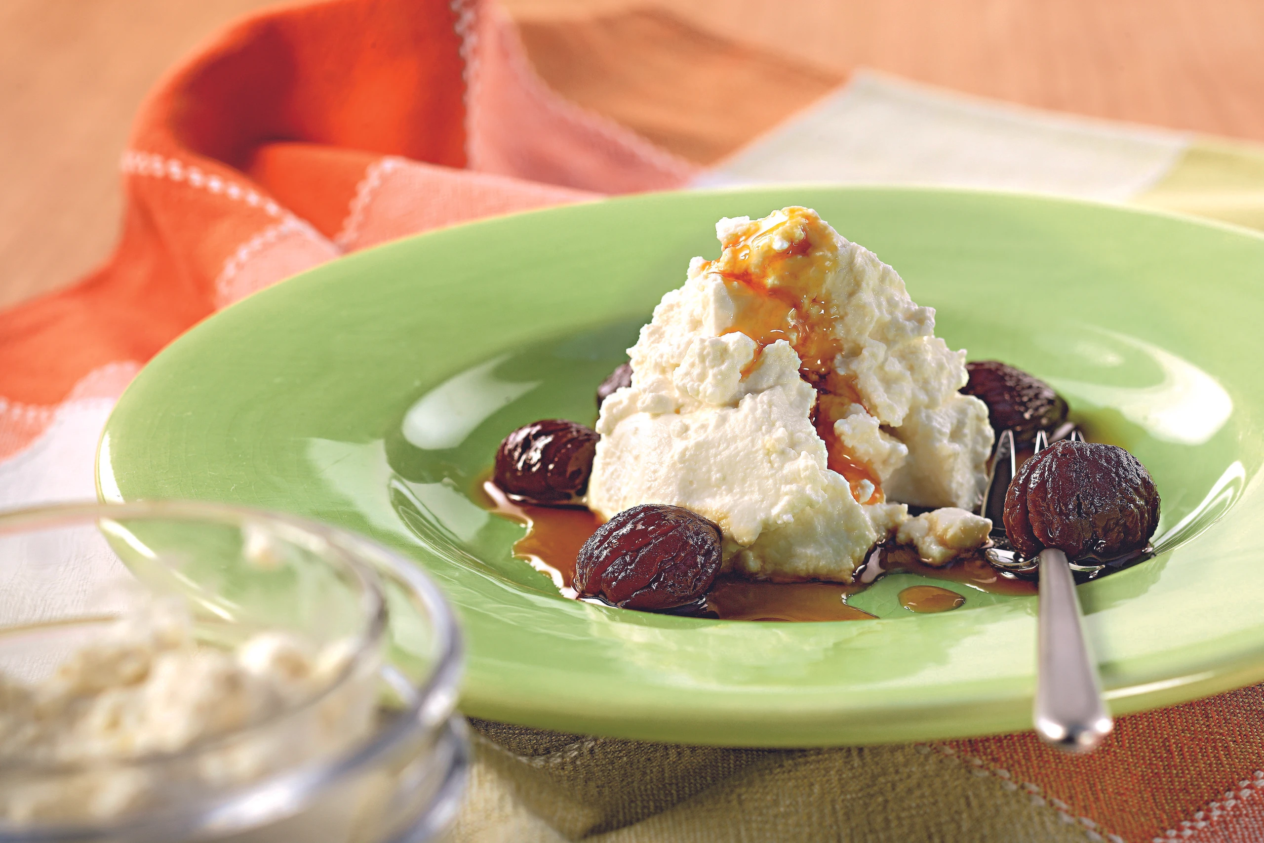 Karamell-Maroni mit Ricotta