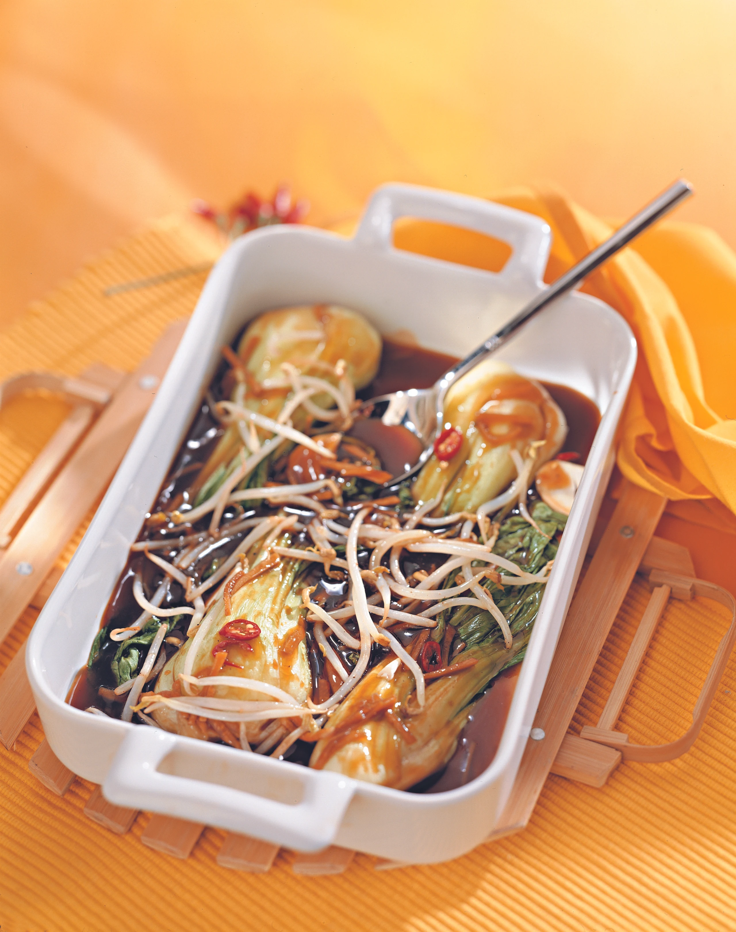 Pak Choi in Austern-Sojasauce