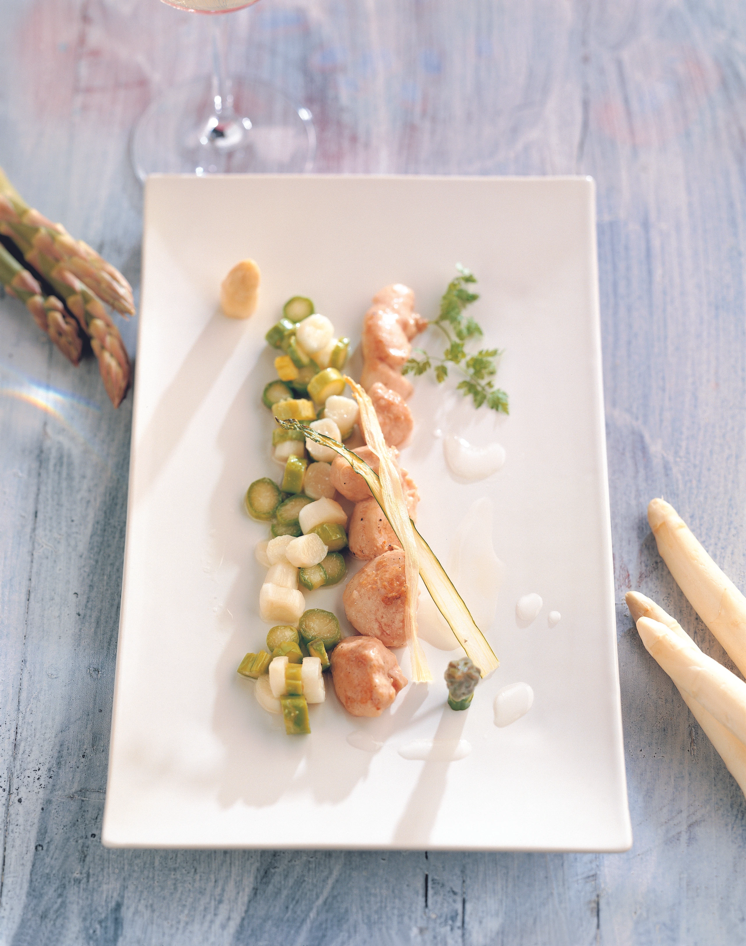 Kalbsbries mit Knusper-Spargel