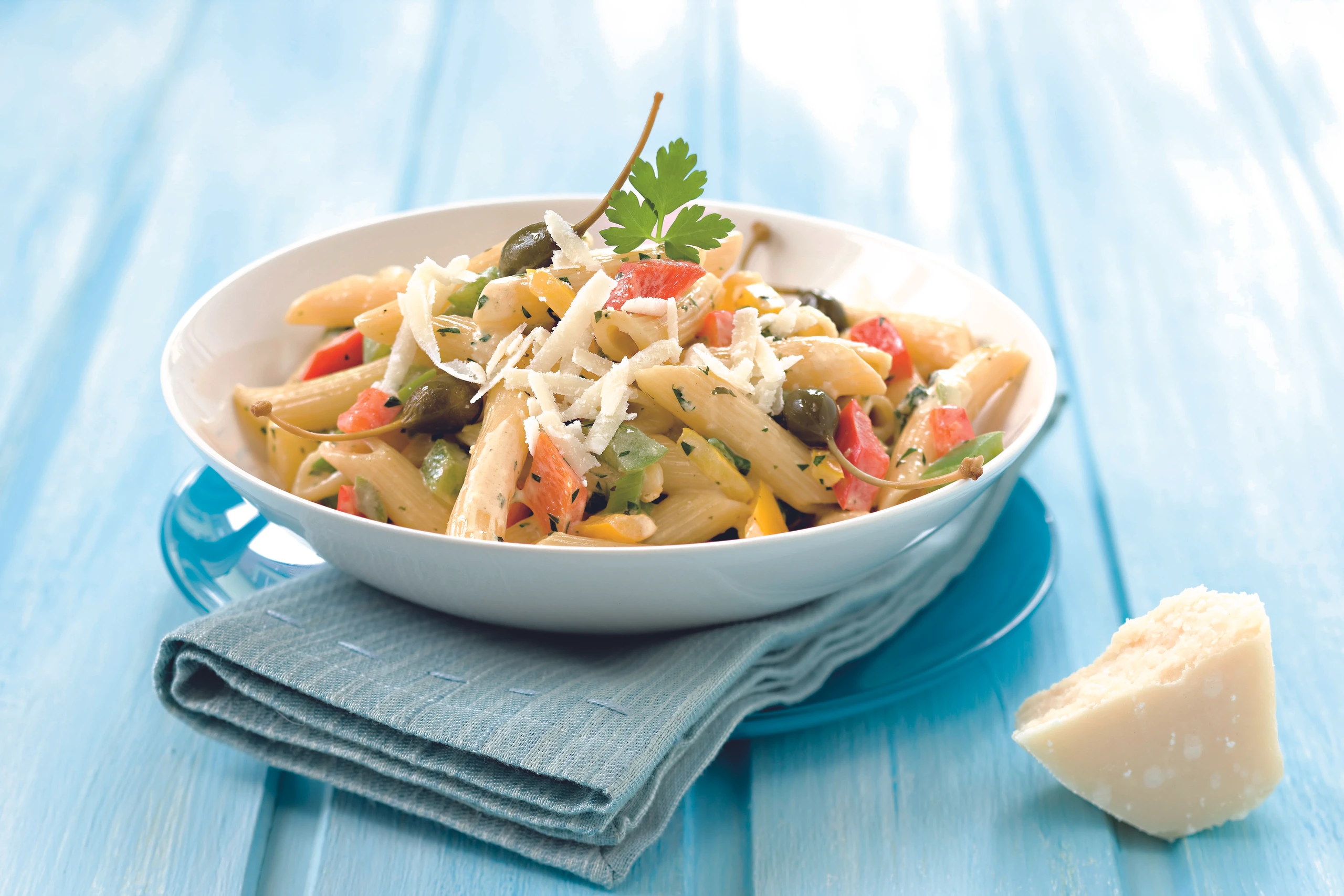 Penne mit schneller Kräutersauce