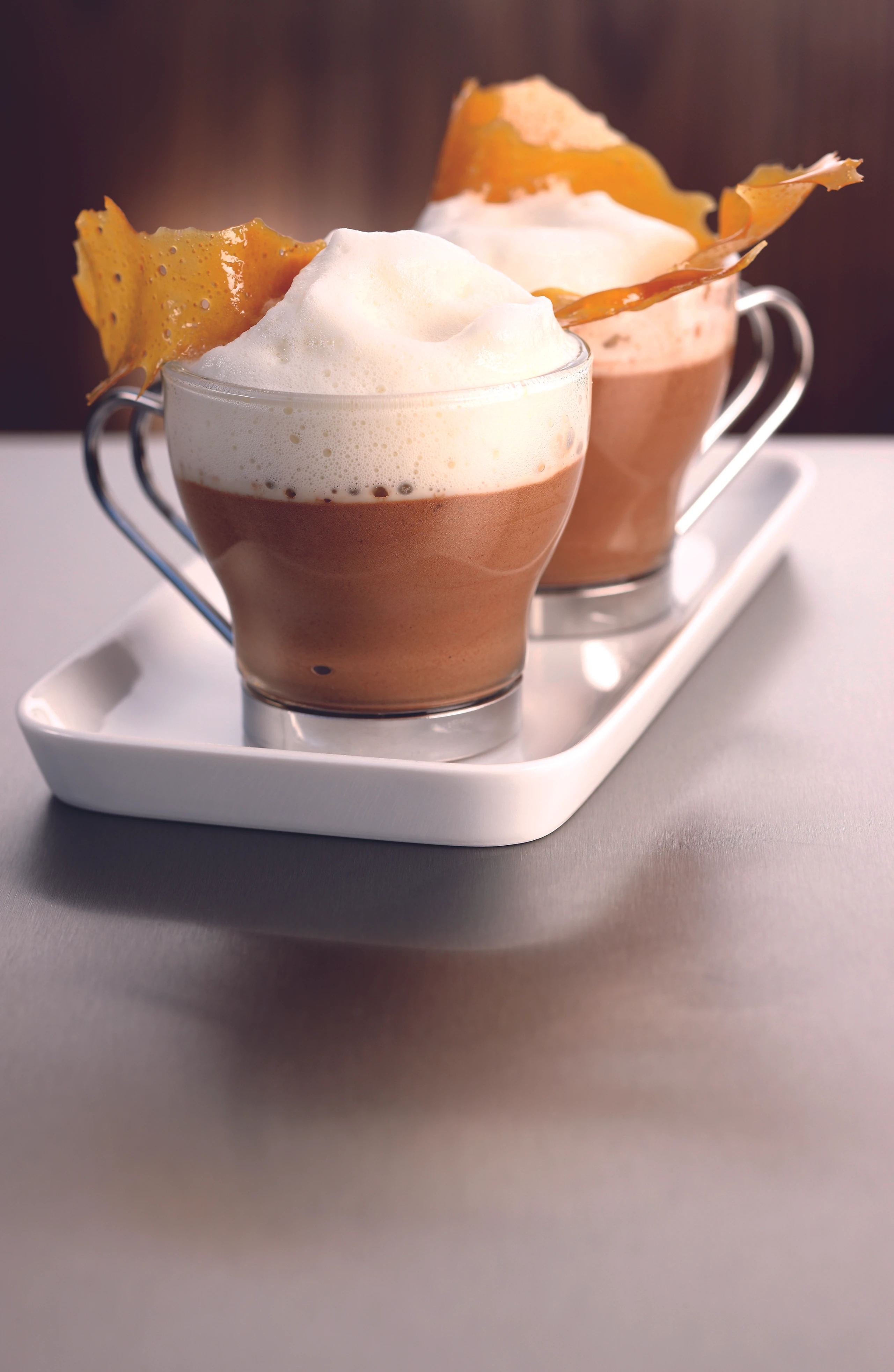 Kaffeemousse mit Milchschaum