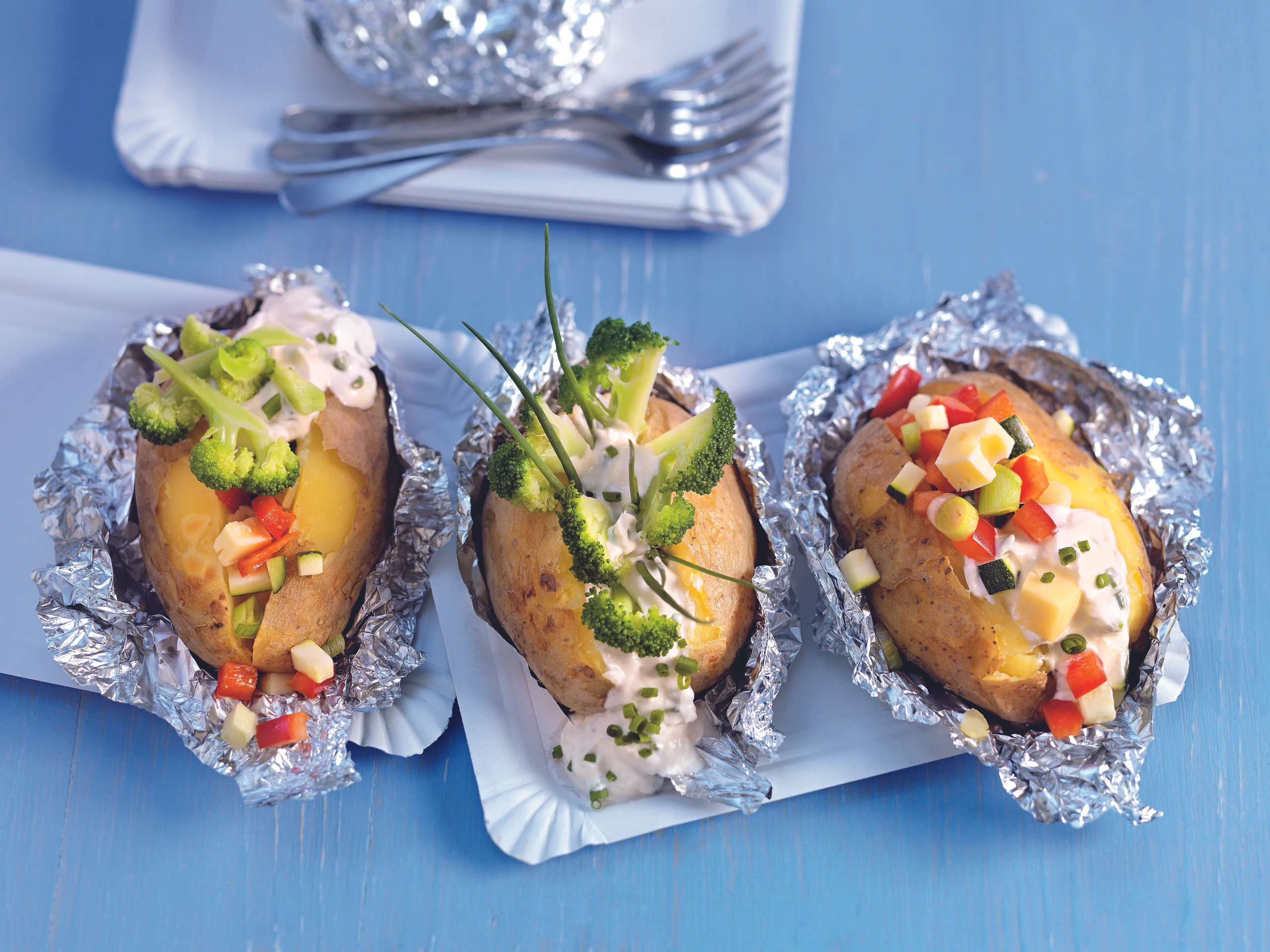 Baked potatoes in der Folie