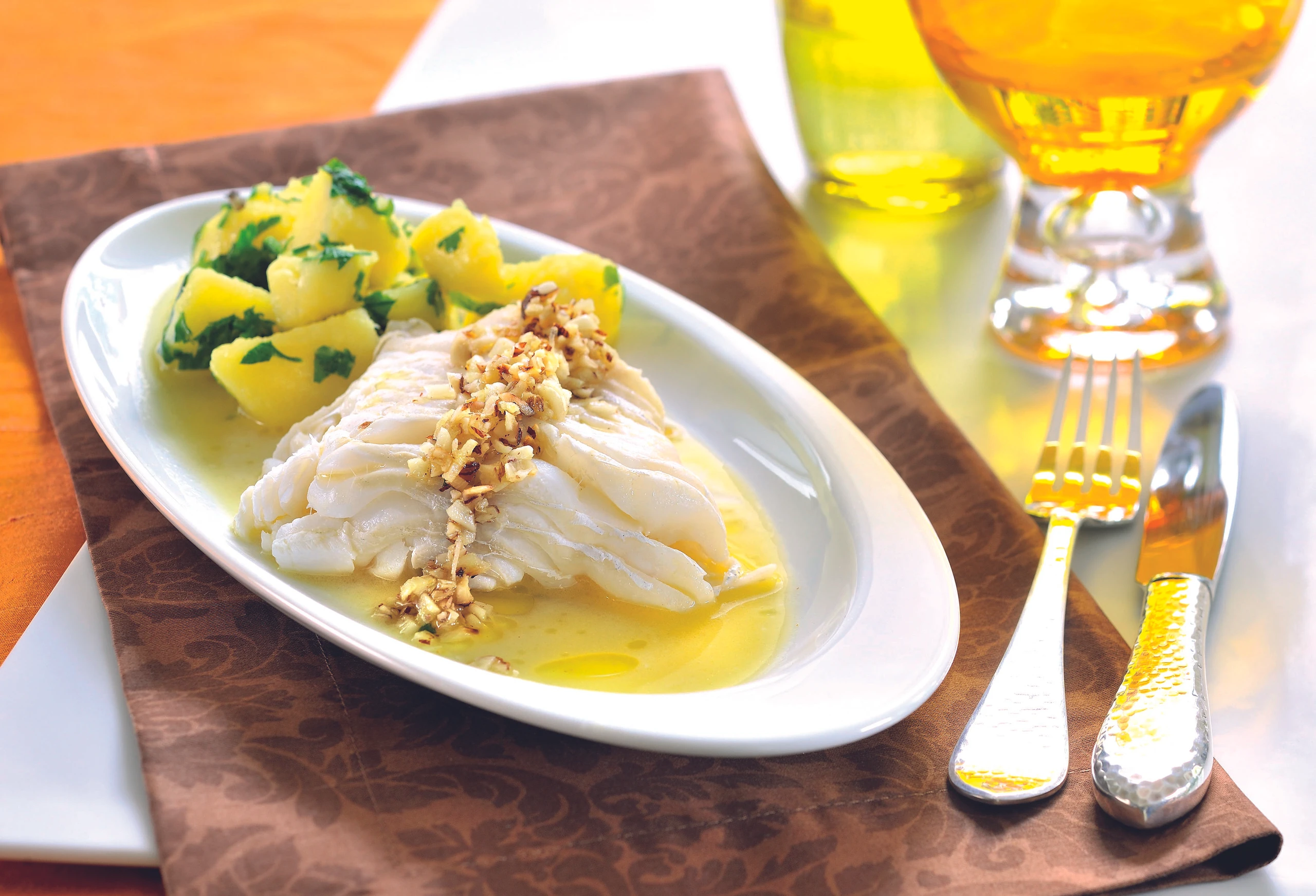 Kabeljaufilet mit Nussbutter