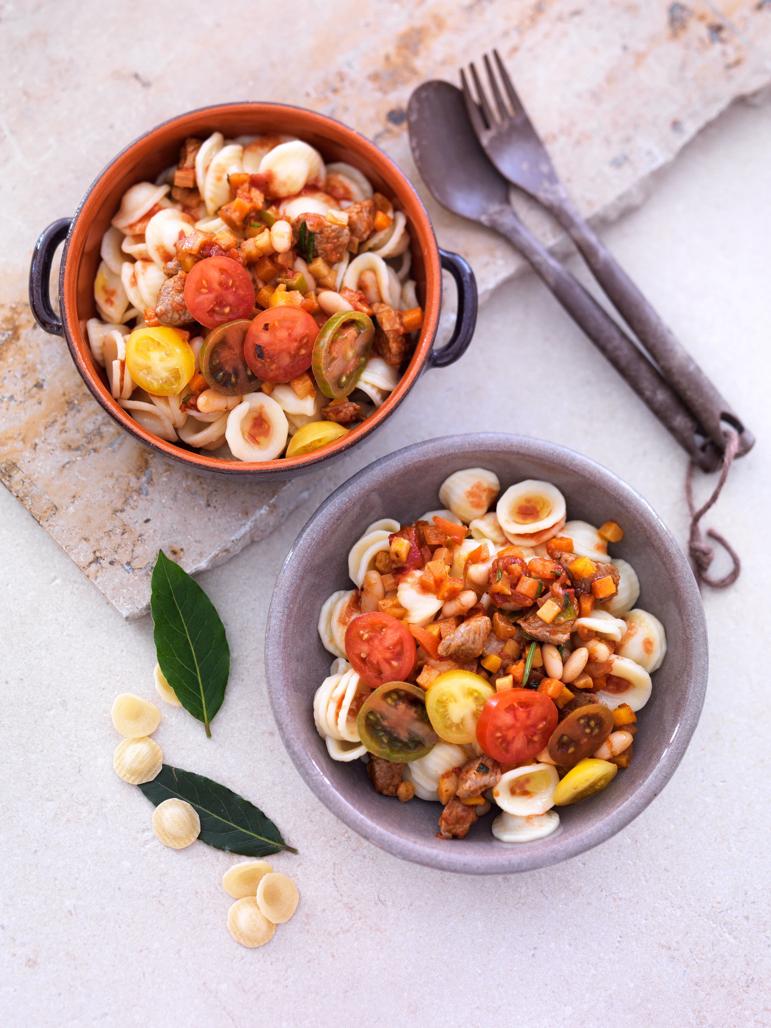 Orecchiette mit Bohnen-Lammragout