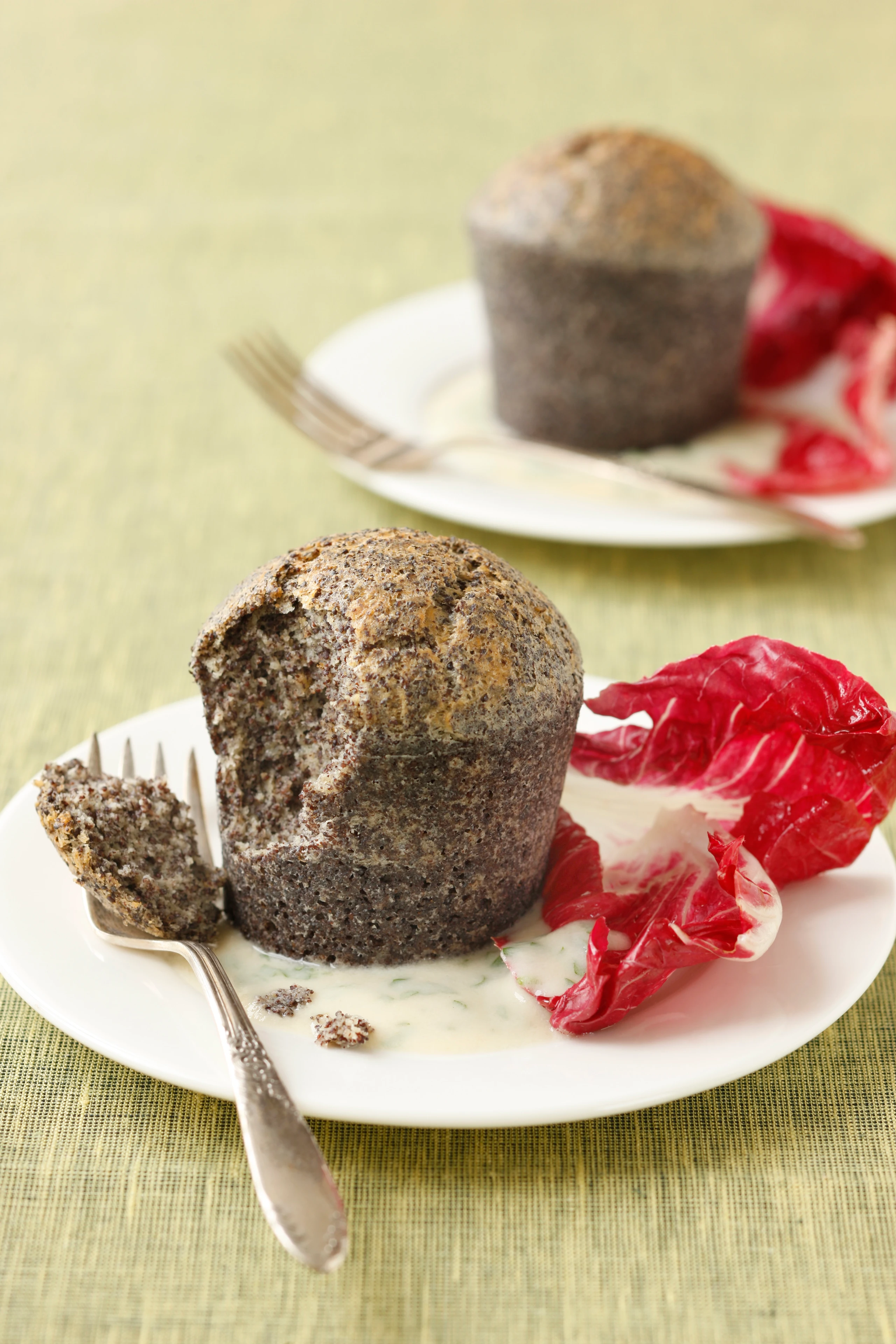 Käse-Mohnauflauf mit Apfelsauce