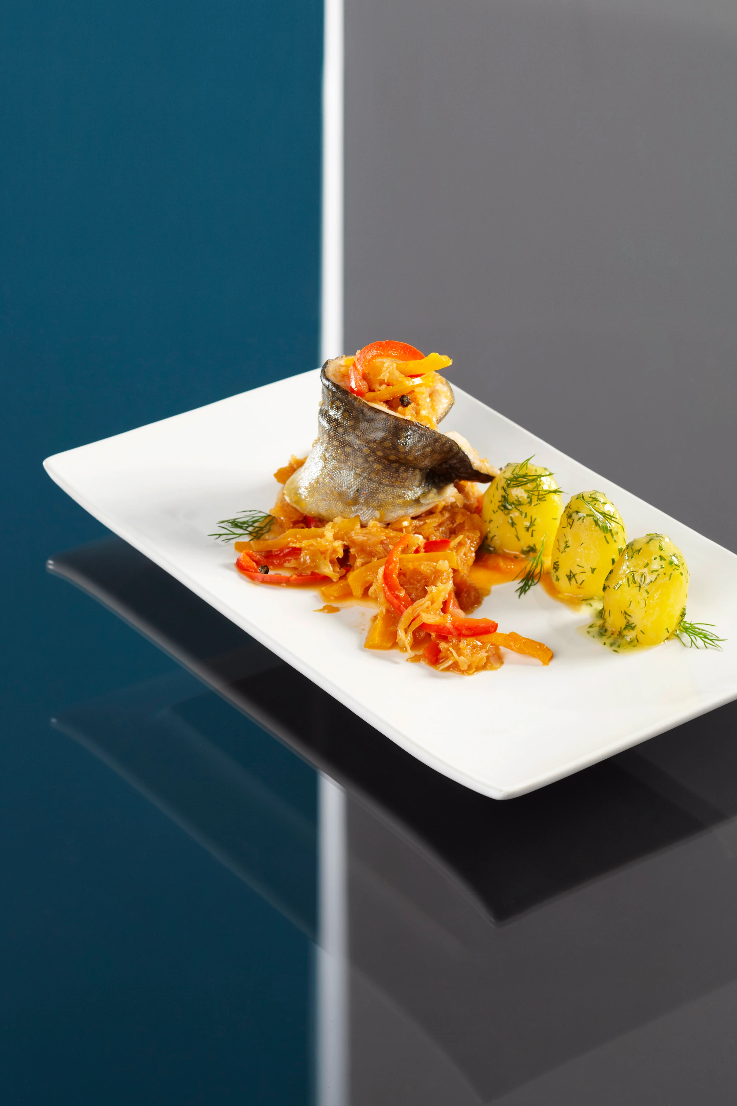 Saiblingsröllchen mit Szegedinerkraut