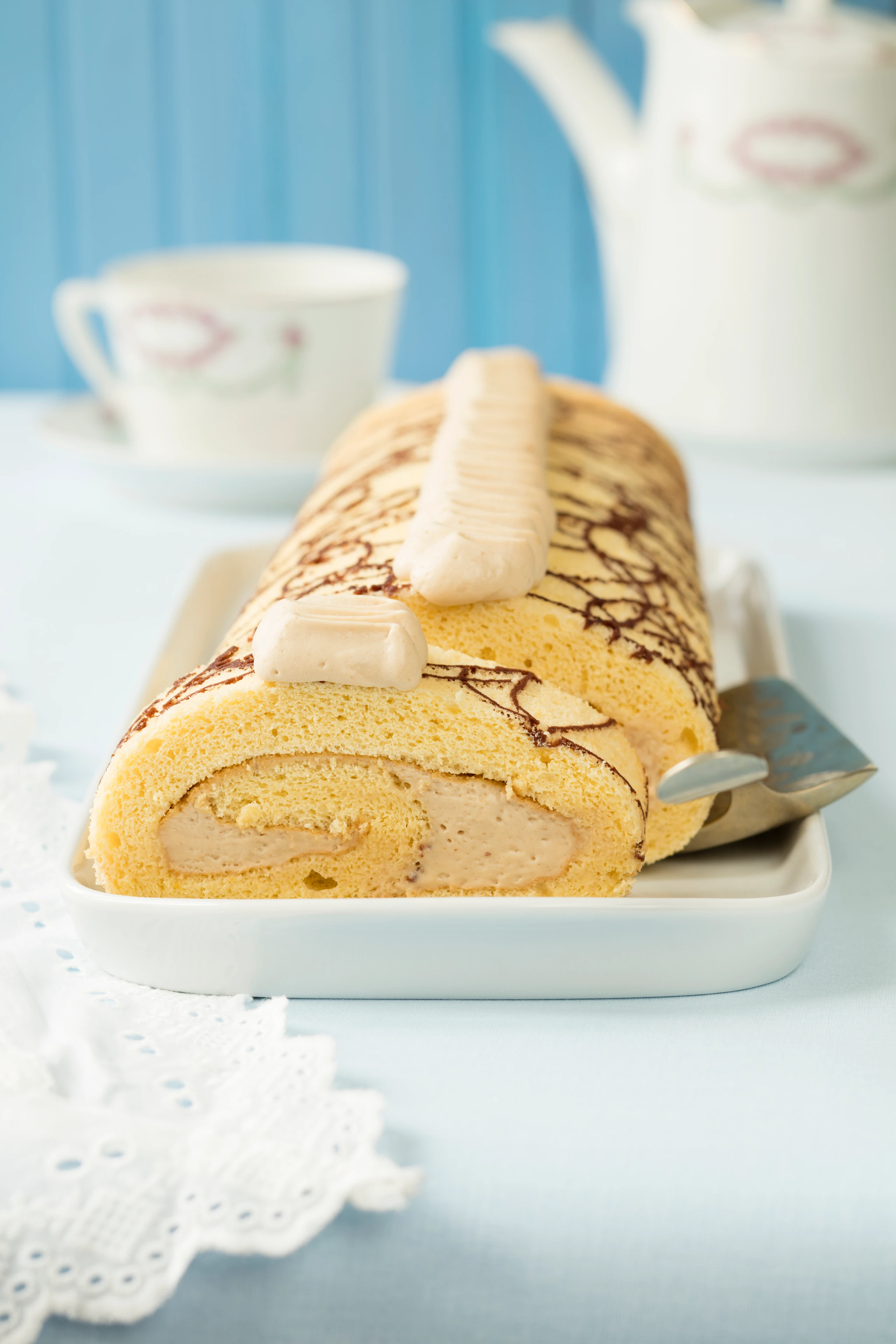 Roulade mit Kaffeecreme