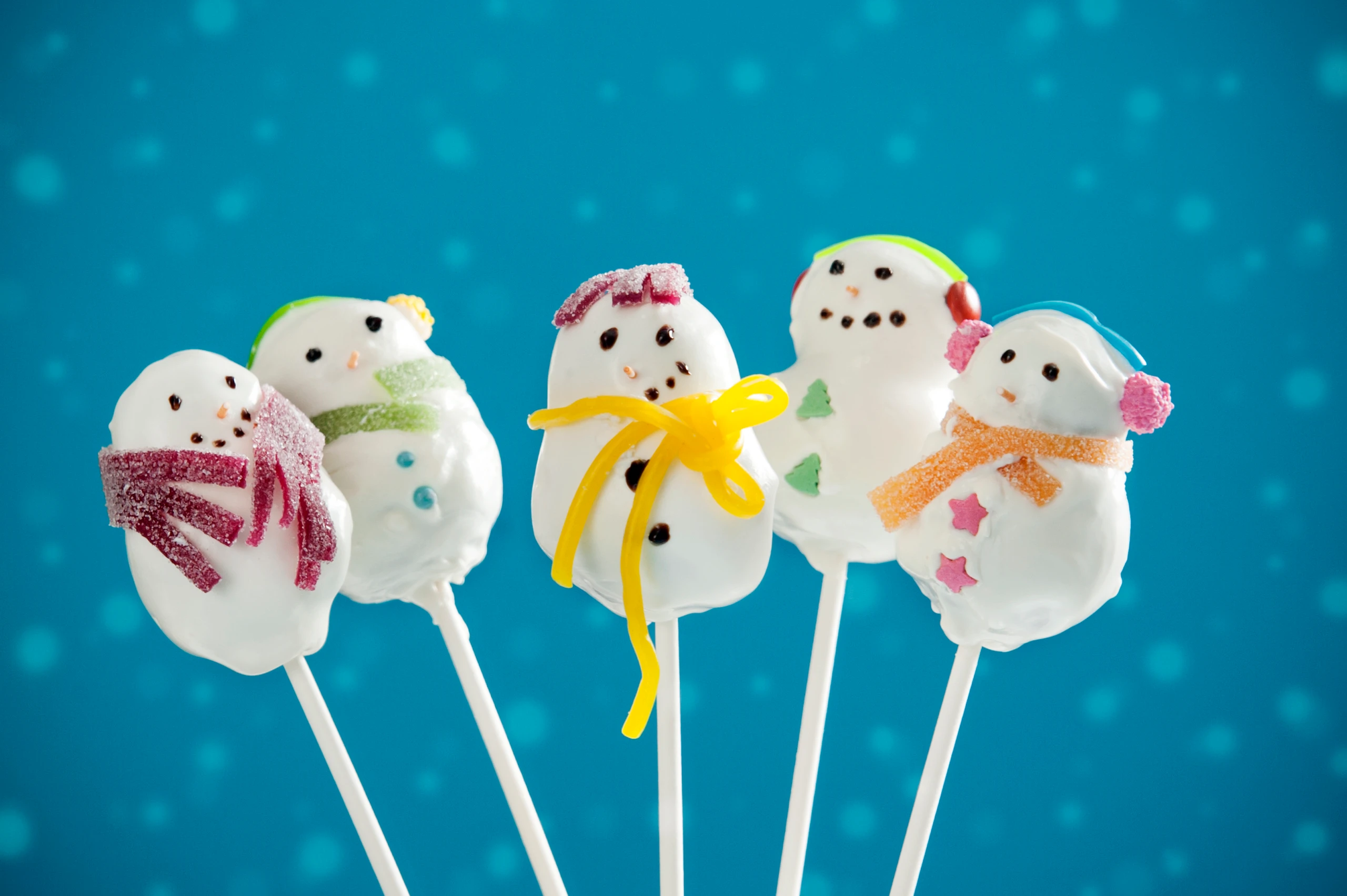 Schneemann-Cake-Pops