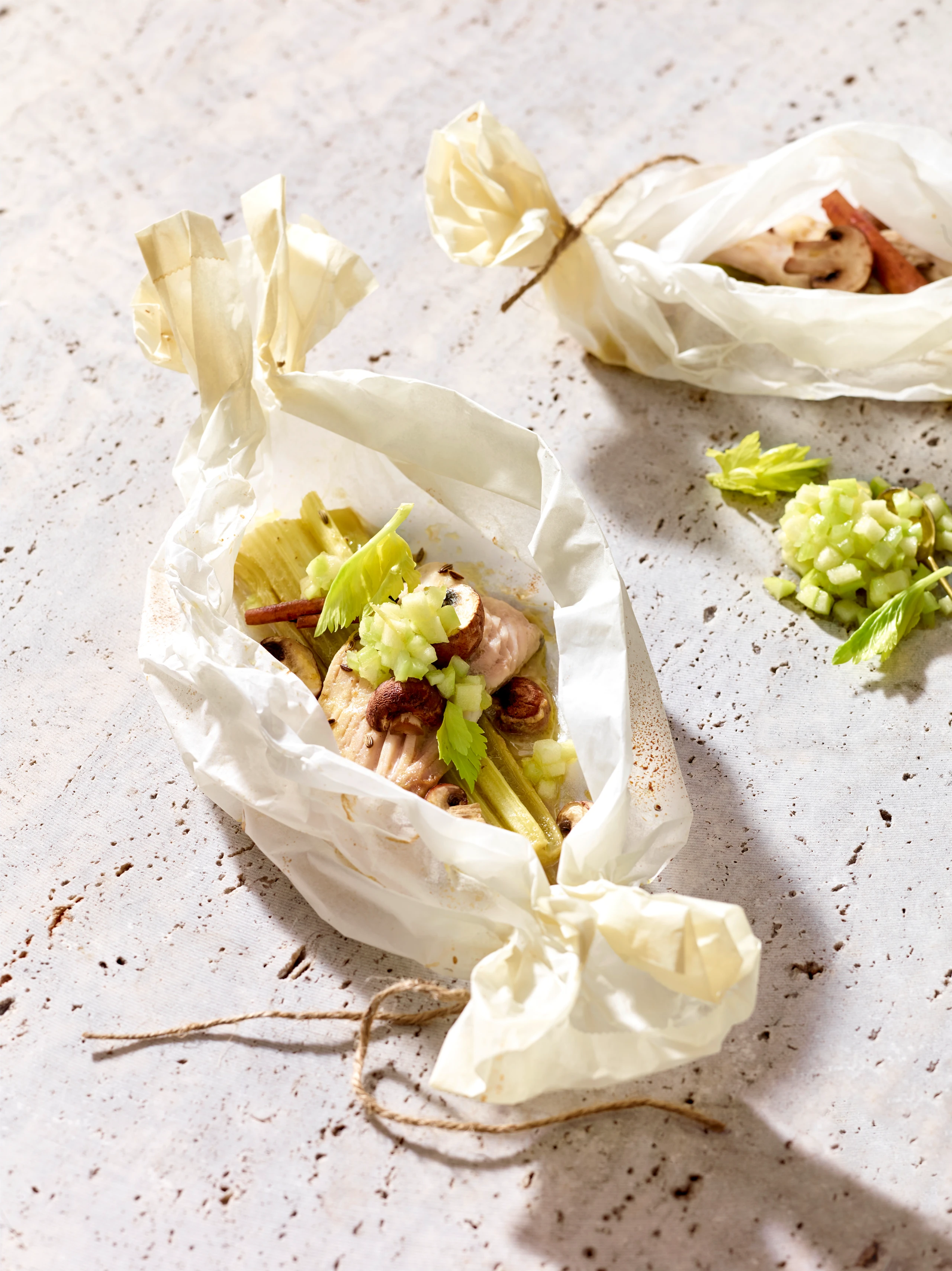 Karpfenfilets in der Papillote