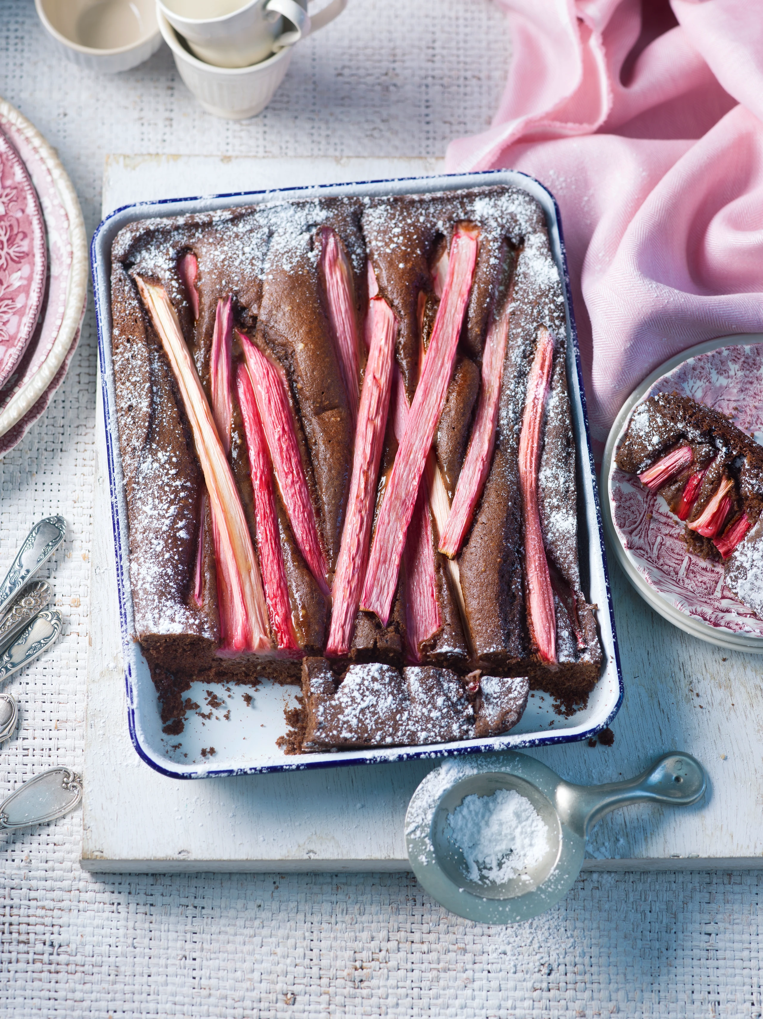 Schokolade-Rhabarberkuchen