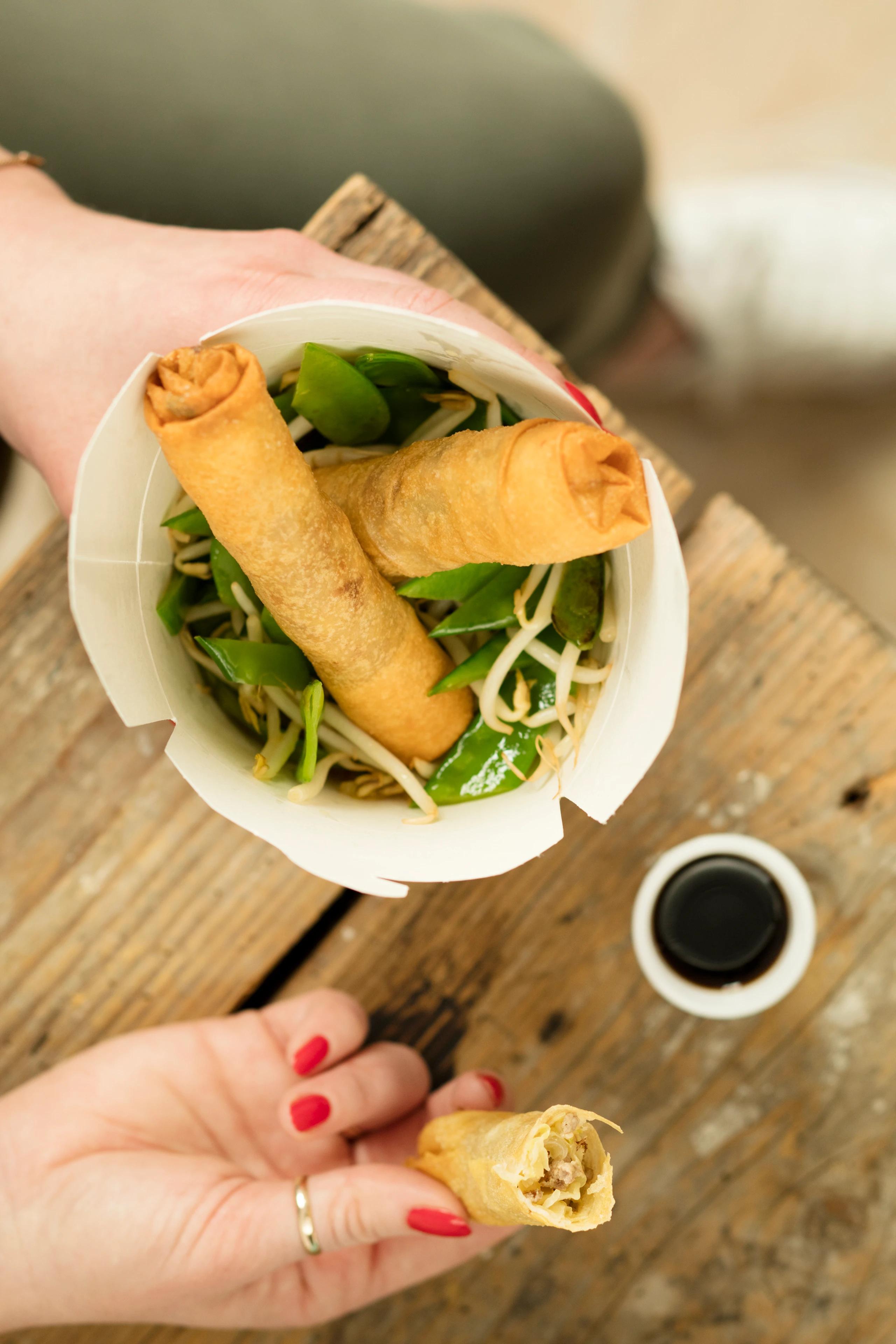 Frühlingsrollen mit Rinderfaschiertem und Weißkraut
